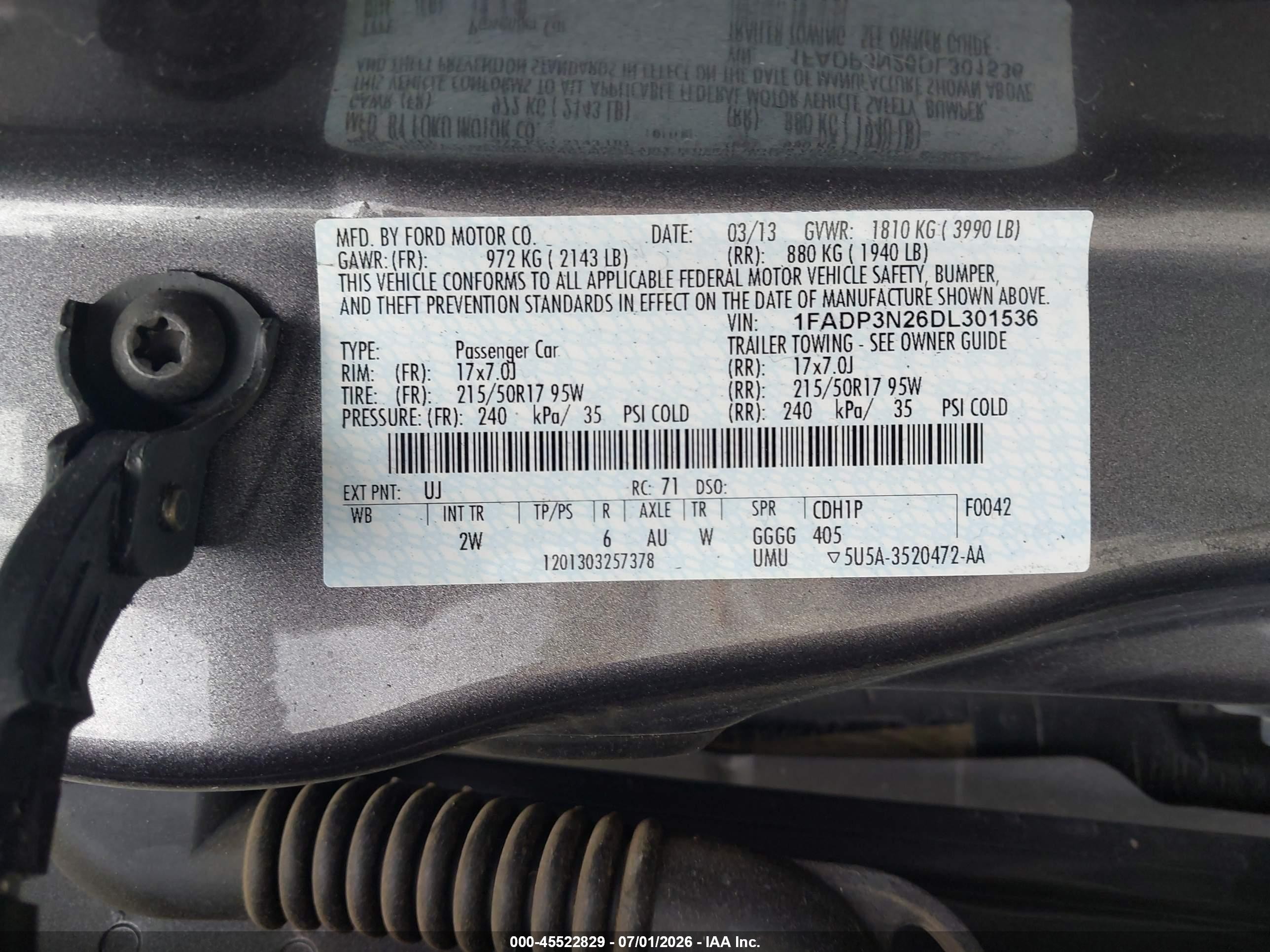2013 Ford Focus Titanium Серый vin: 1FADP3N26DL301536