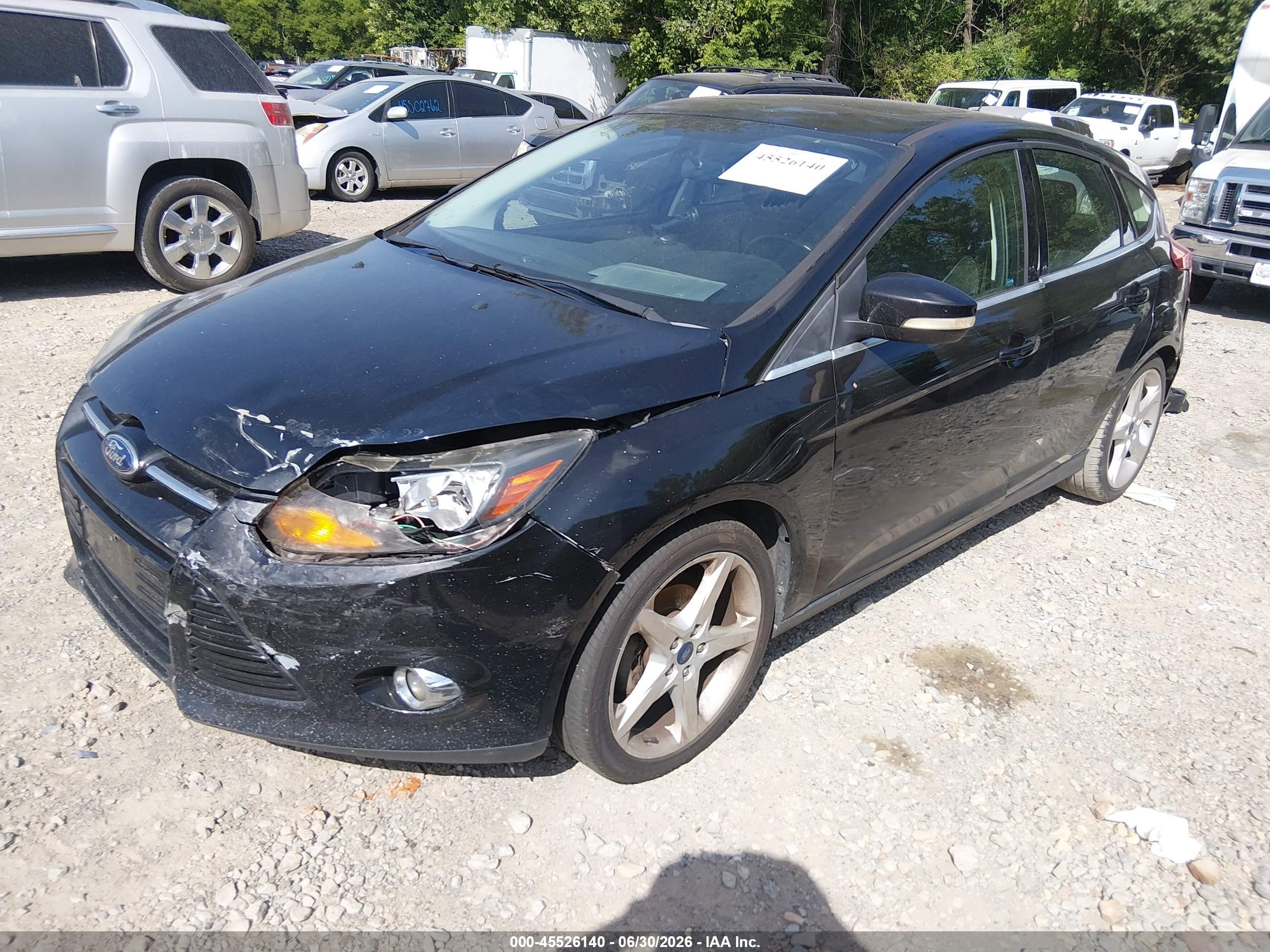 2014 Ford Focus Titanium Черный vin: 1FADP3N26EL293620
