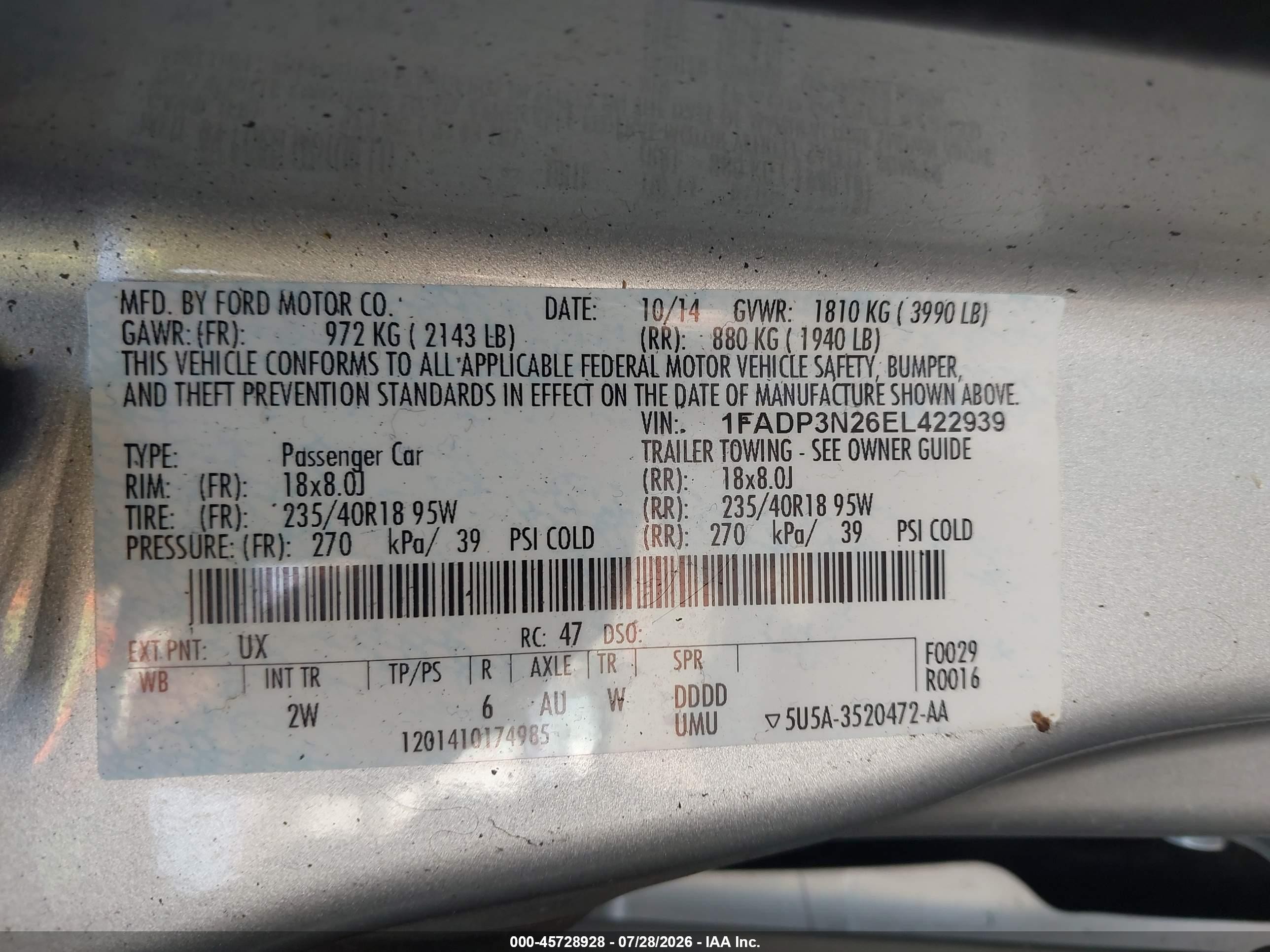 2014 Ford Focus Titanium Silver vin: 1FADP3N26EL422939