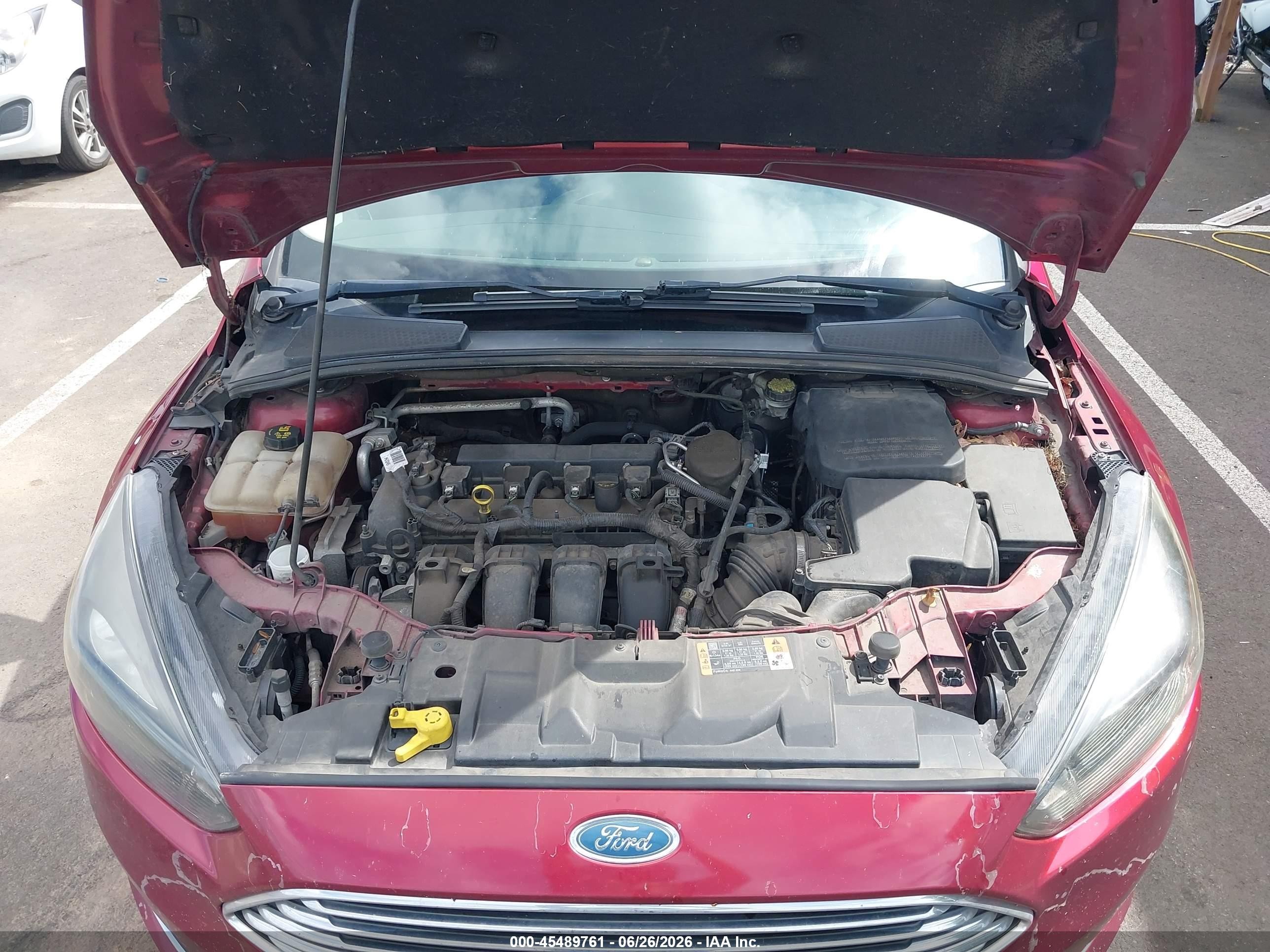 2015 Ford Focus Titanium Red vin: 1FADP3N26FL315293
