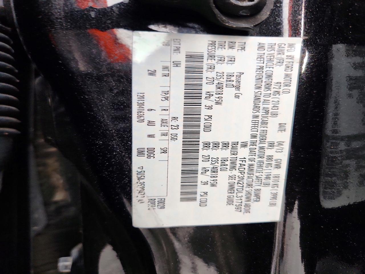 2013 Ford Focus Titanium Black vin: 1FADP3N27DL317597
