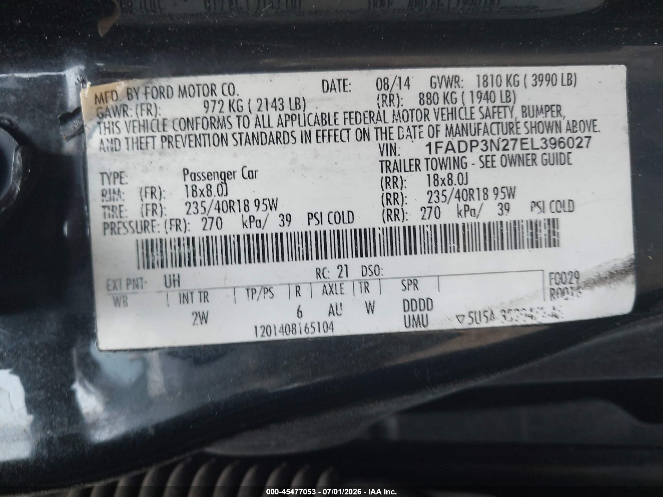 2014 Ford Focus Titanium Черный vin: 1FADP3N27EL396027
