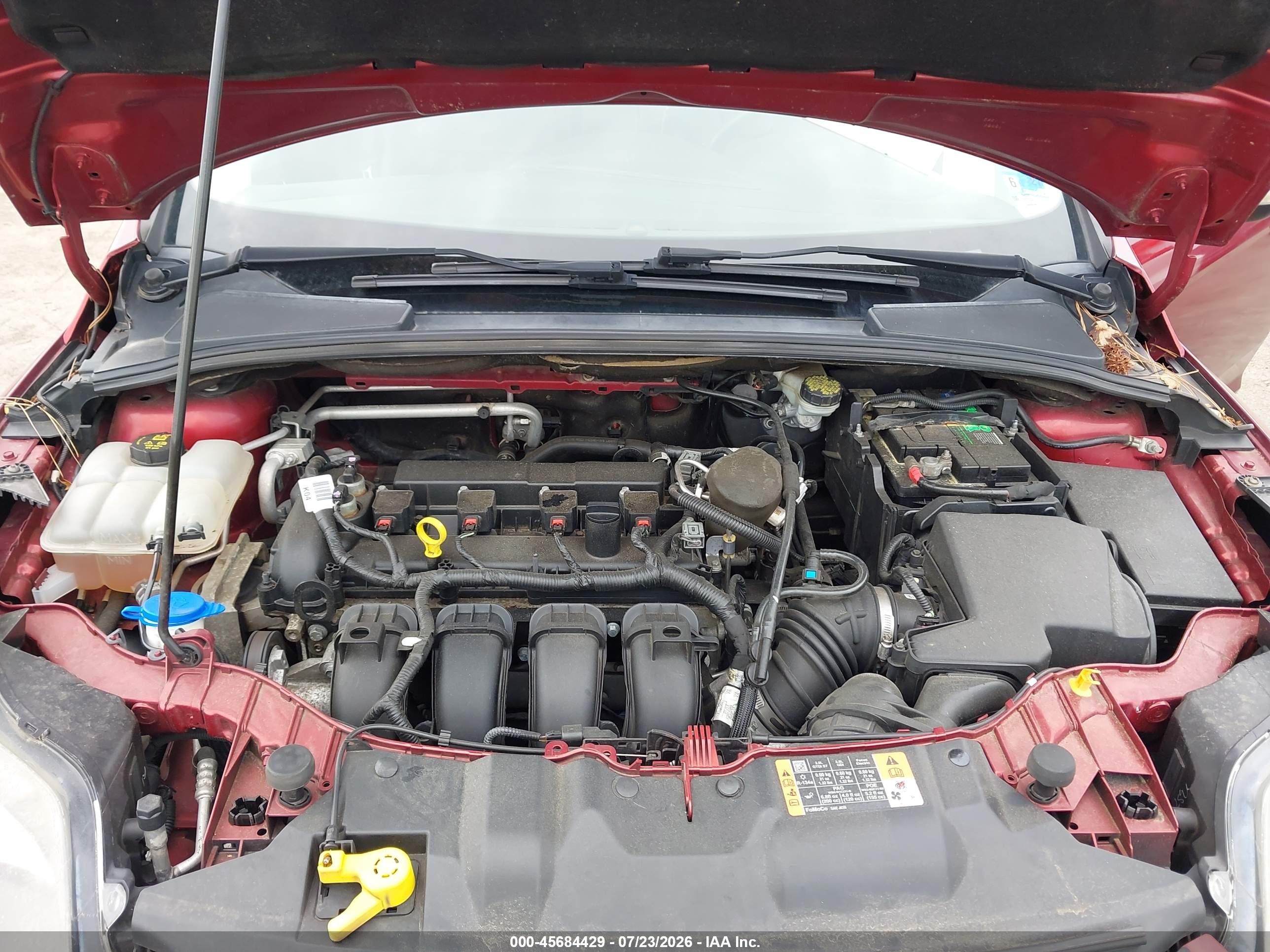 2014 Ford Focus Titanium Red vin: 1FADP3N27EL396836