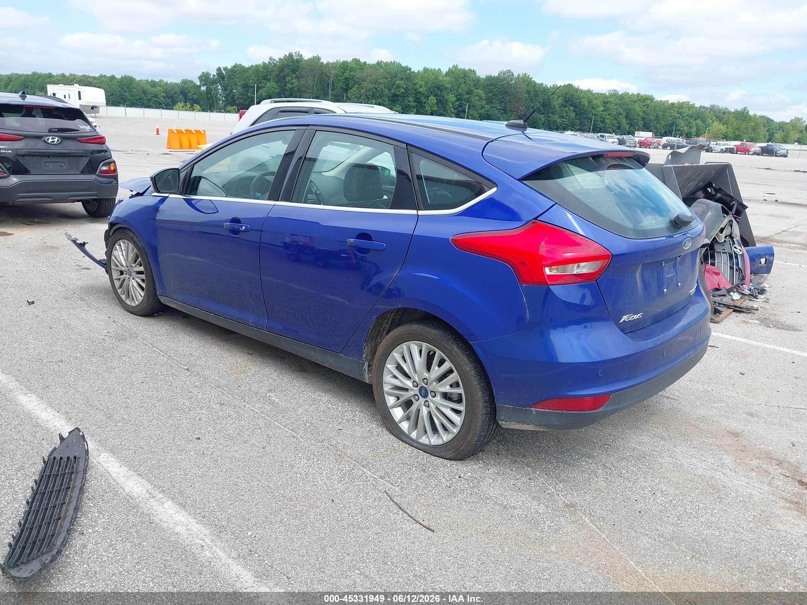 2015 Ford Focus Titanium Blue vin: 1FADP3N27FL252706