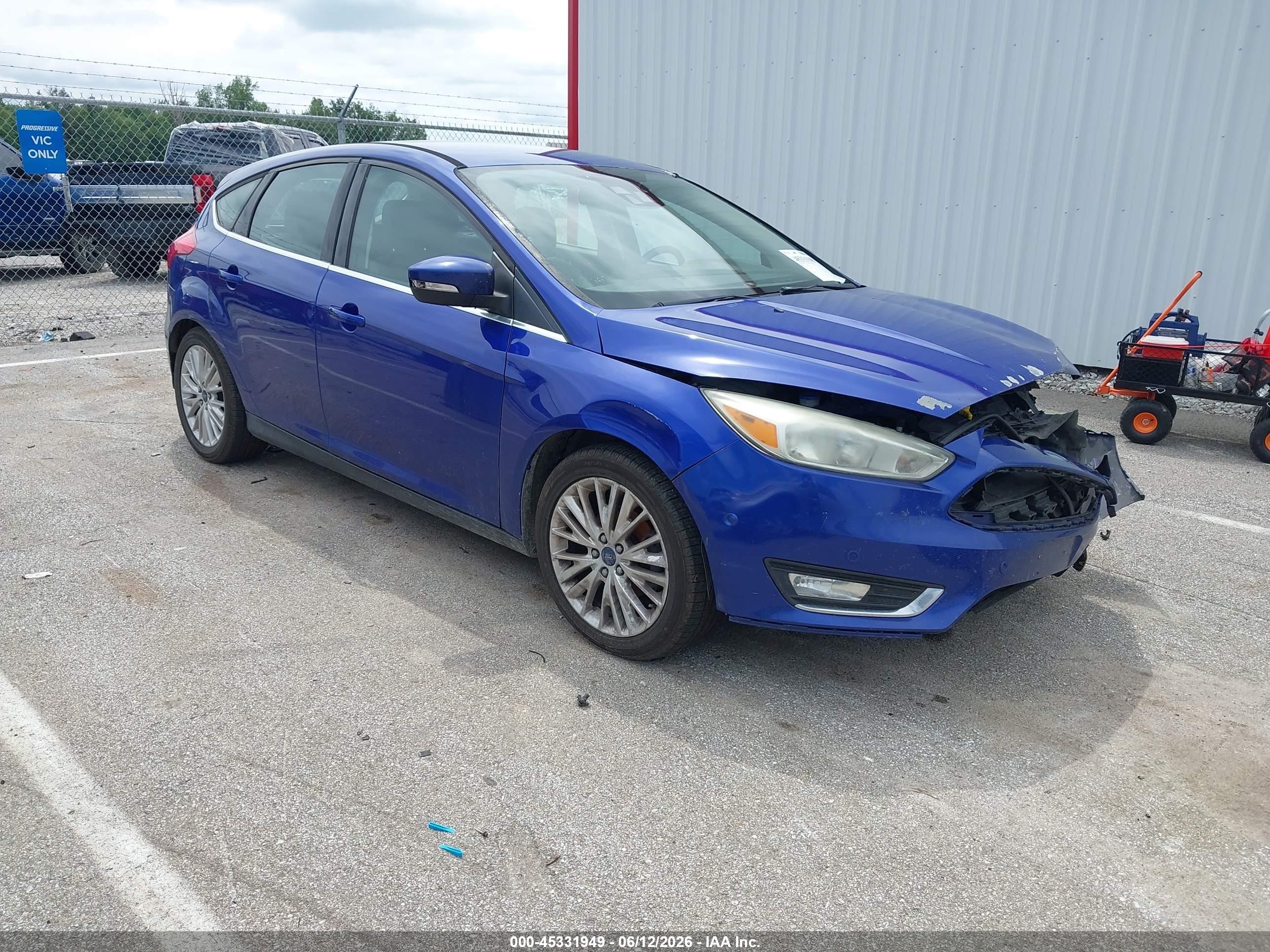 2015 Ford Focus Titanium Blue vin: 1FADP3N27FL252706