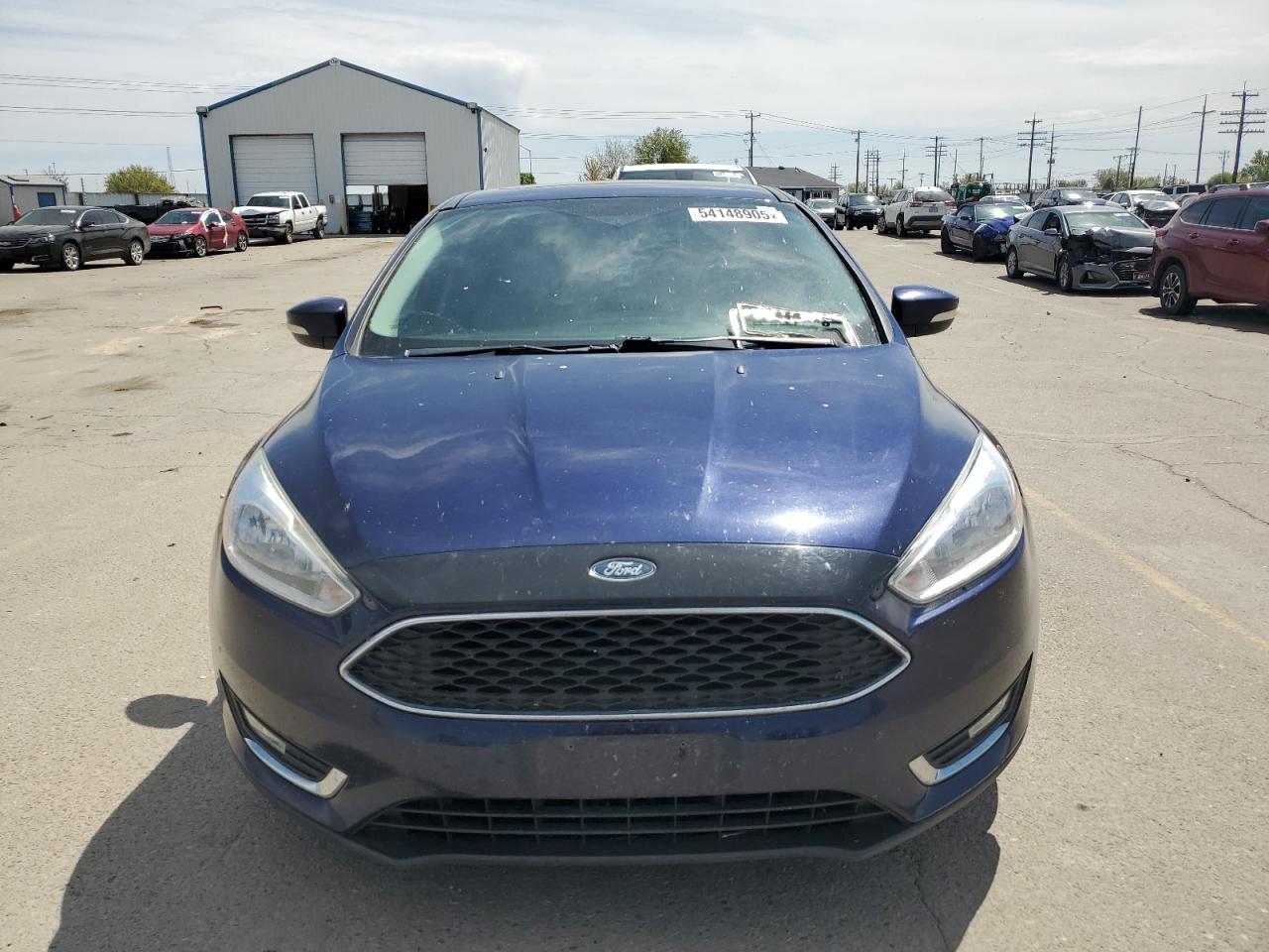 2017 Ford Focus Titanium Синий vin: 1FADP3N27HL264857