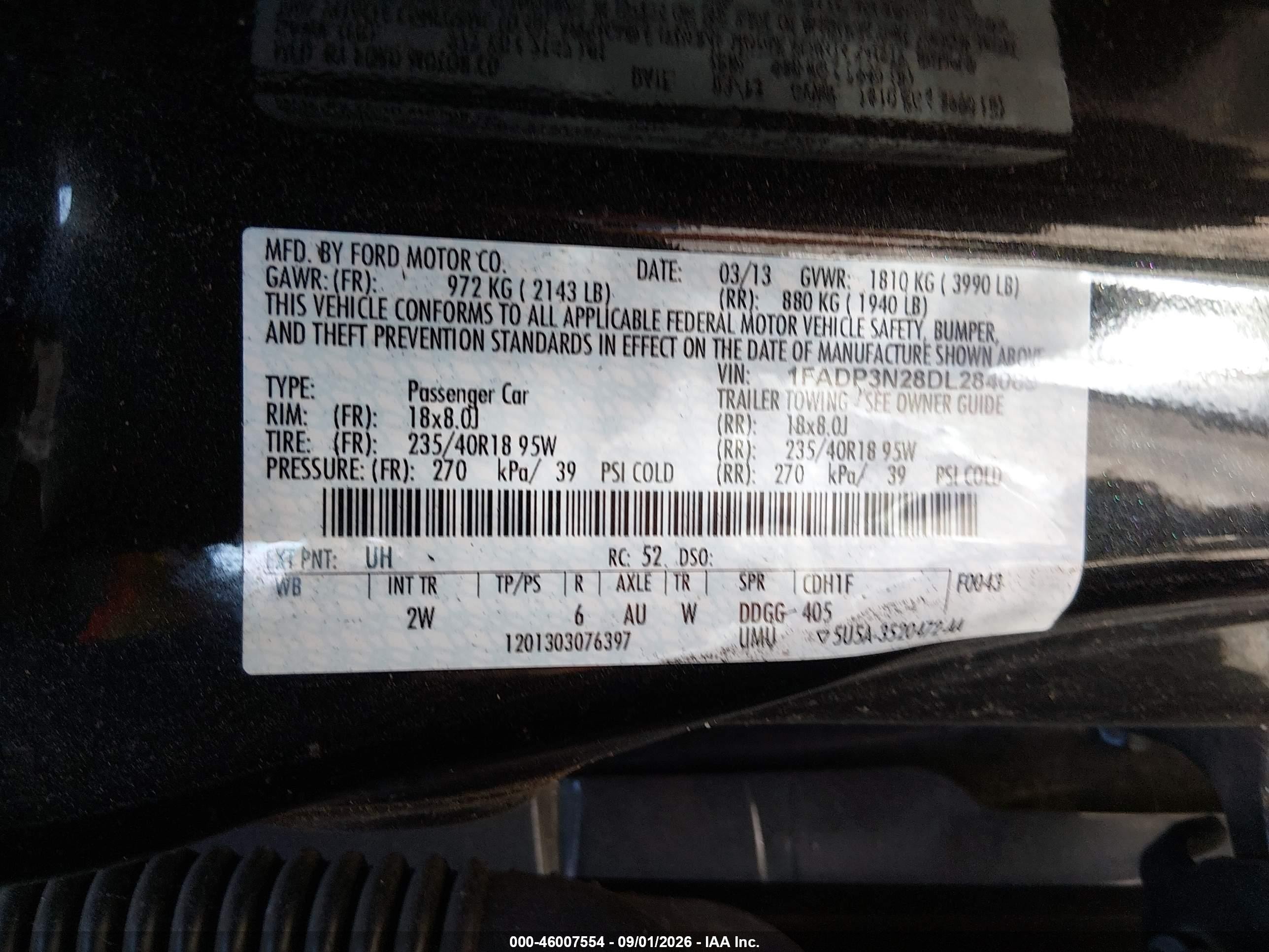 2013 Ford Focus Titanium Black vin: 1FADP3N28DL284089