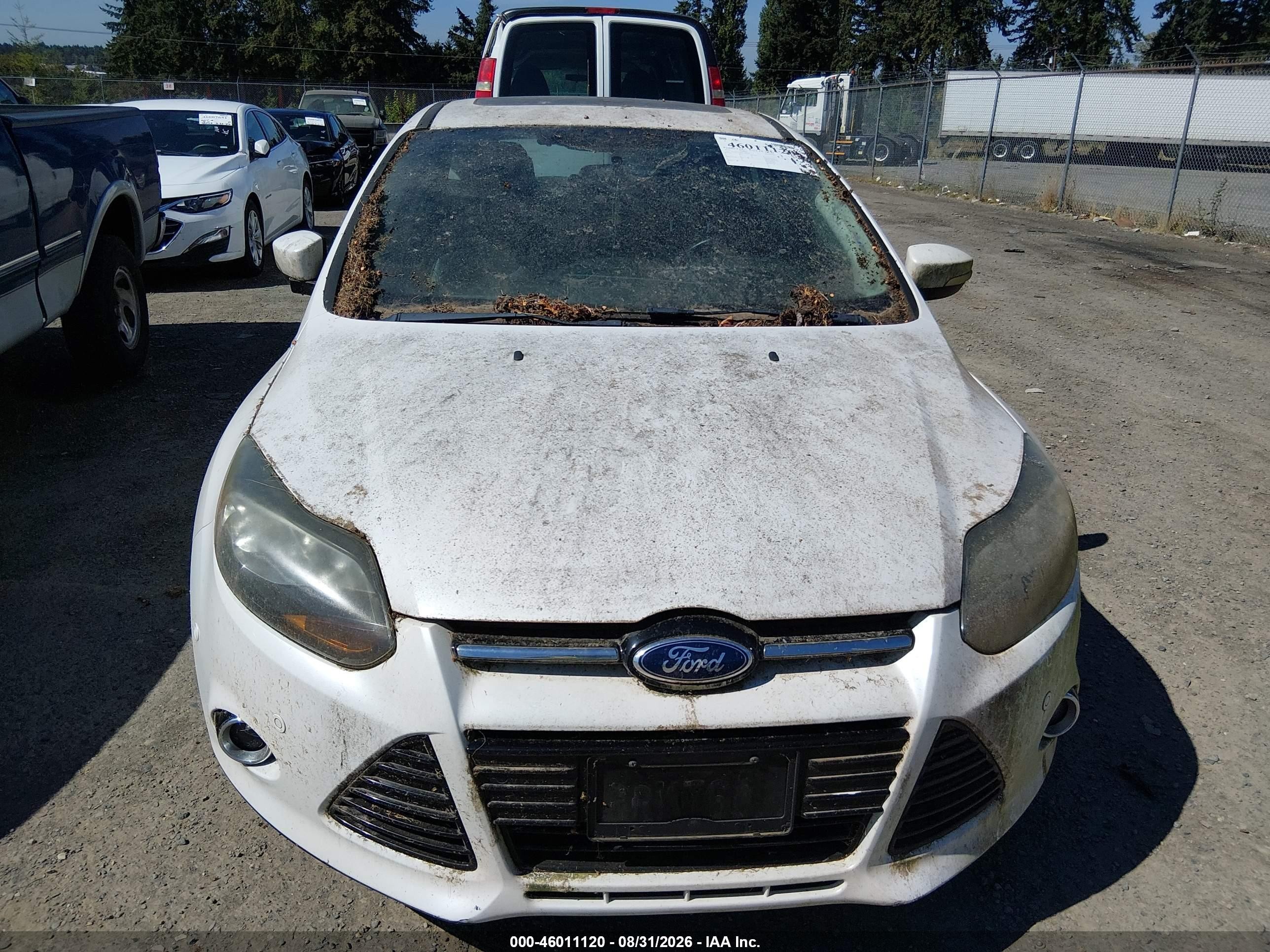 2013 Ford Focus Titanium Белый vin: 1FADP3N28DL348356