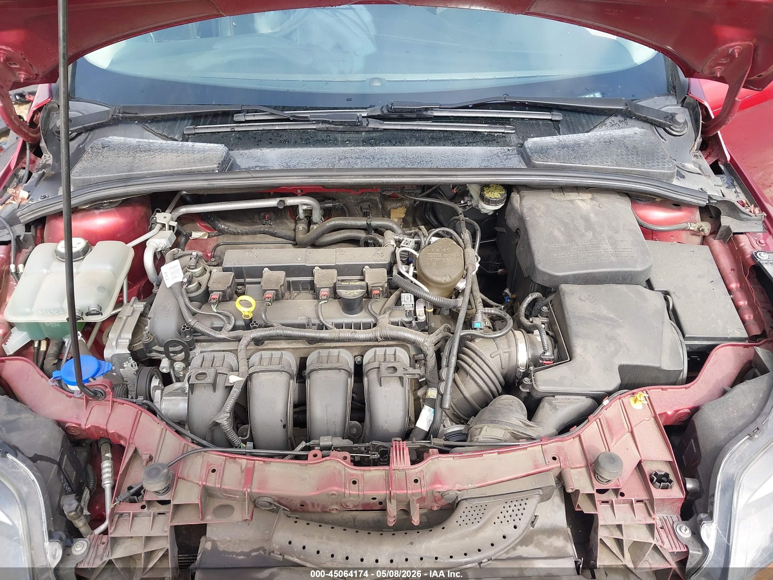 2013 Ford Focus Titanium Red vin: 1FADP3N28DL382149