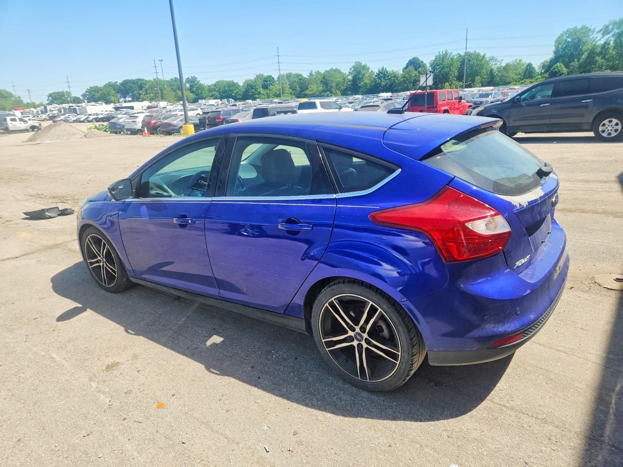 2014 Ford Focus Titanium Синий vin: 1FADP3N28EL253300
