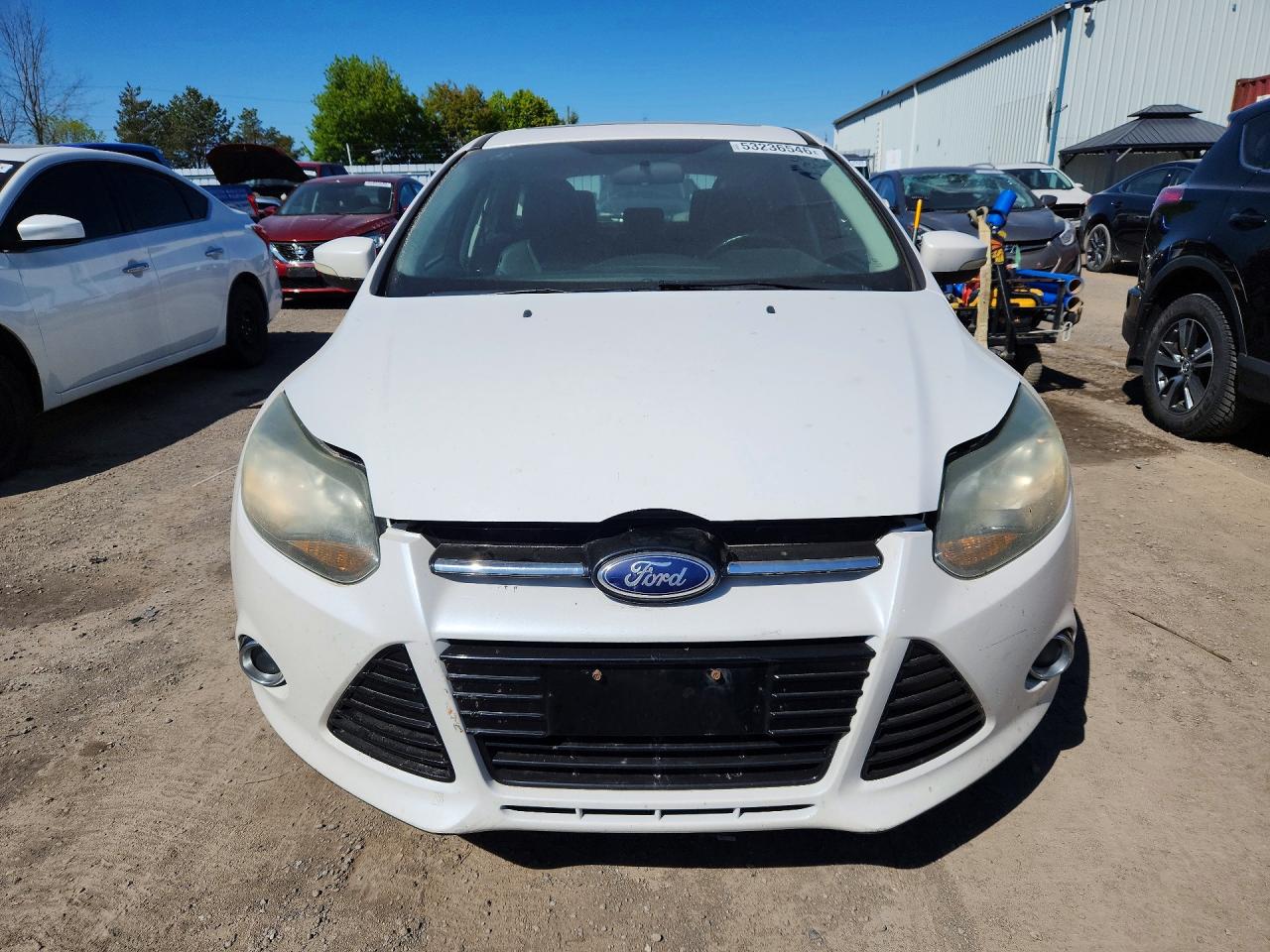 2014 Ford Focus Titanium Белый vin: 1FADP3N28EL284823