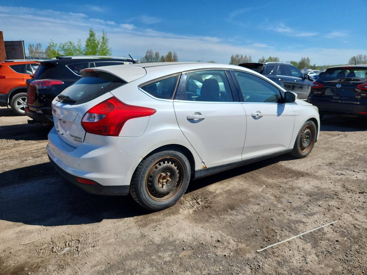2014 Ford Focus Titanium Белый vin: 1FADP3N28EL284823