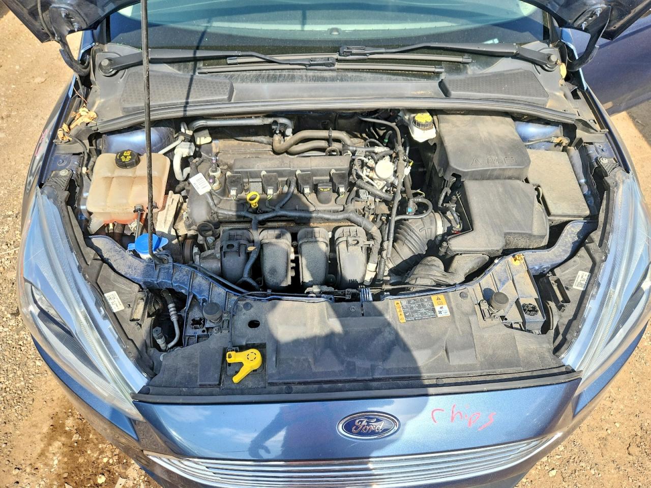2018 Ford Focus Titanium Синий vin: 1FADP3N28JL285562