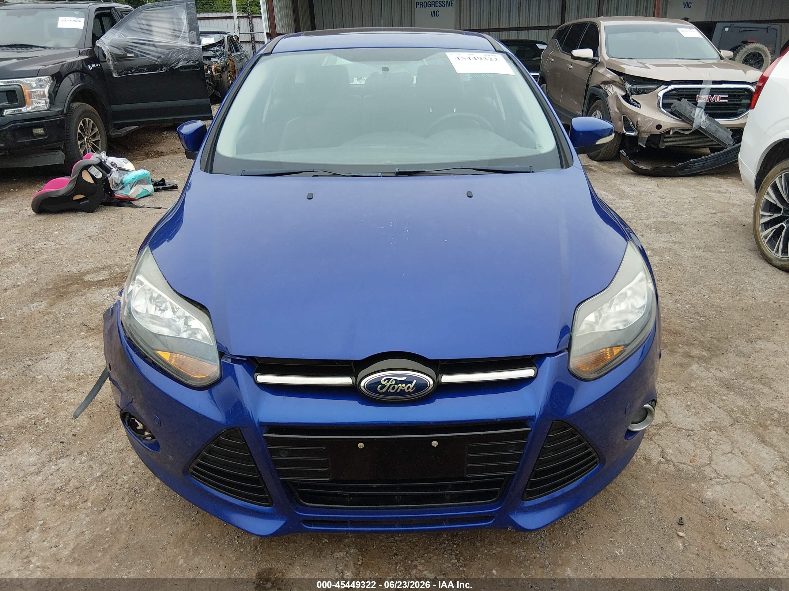 2013 Ford Focus Titanium Синий vin: 1FADP3N29DL131642