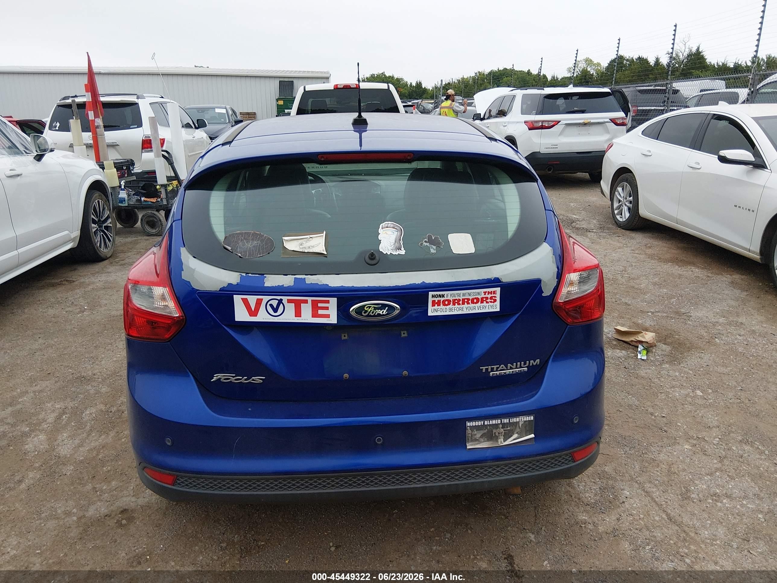 2013 Ford Focus Titanium Синий vin: 1FADP3N29DL131642