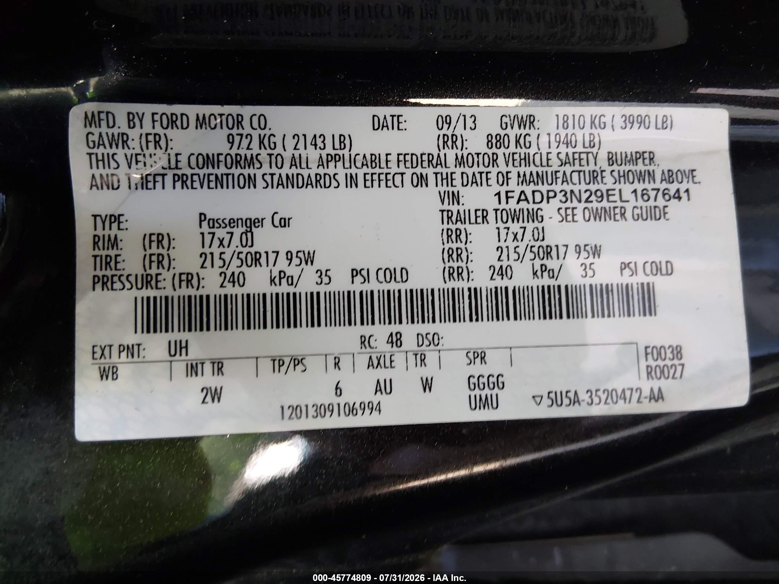 2014 Ford Focus Titanium Black vin: 1FADP3N29EL167641