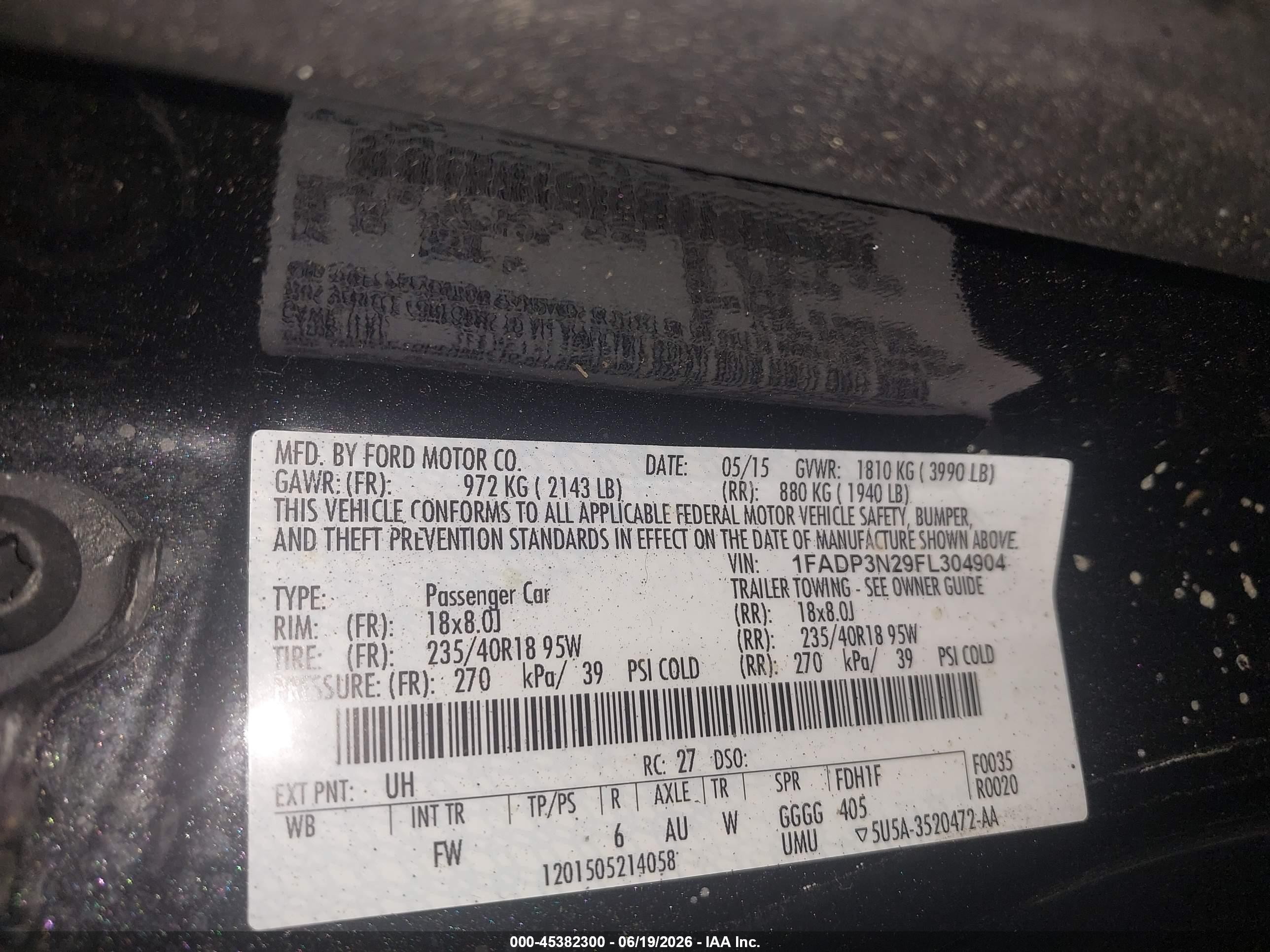 2015 Ford Focus Titanium Черный vin: 1FADP3N29FL304904