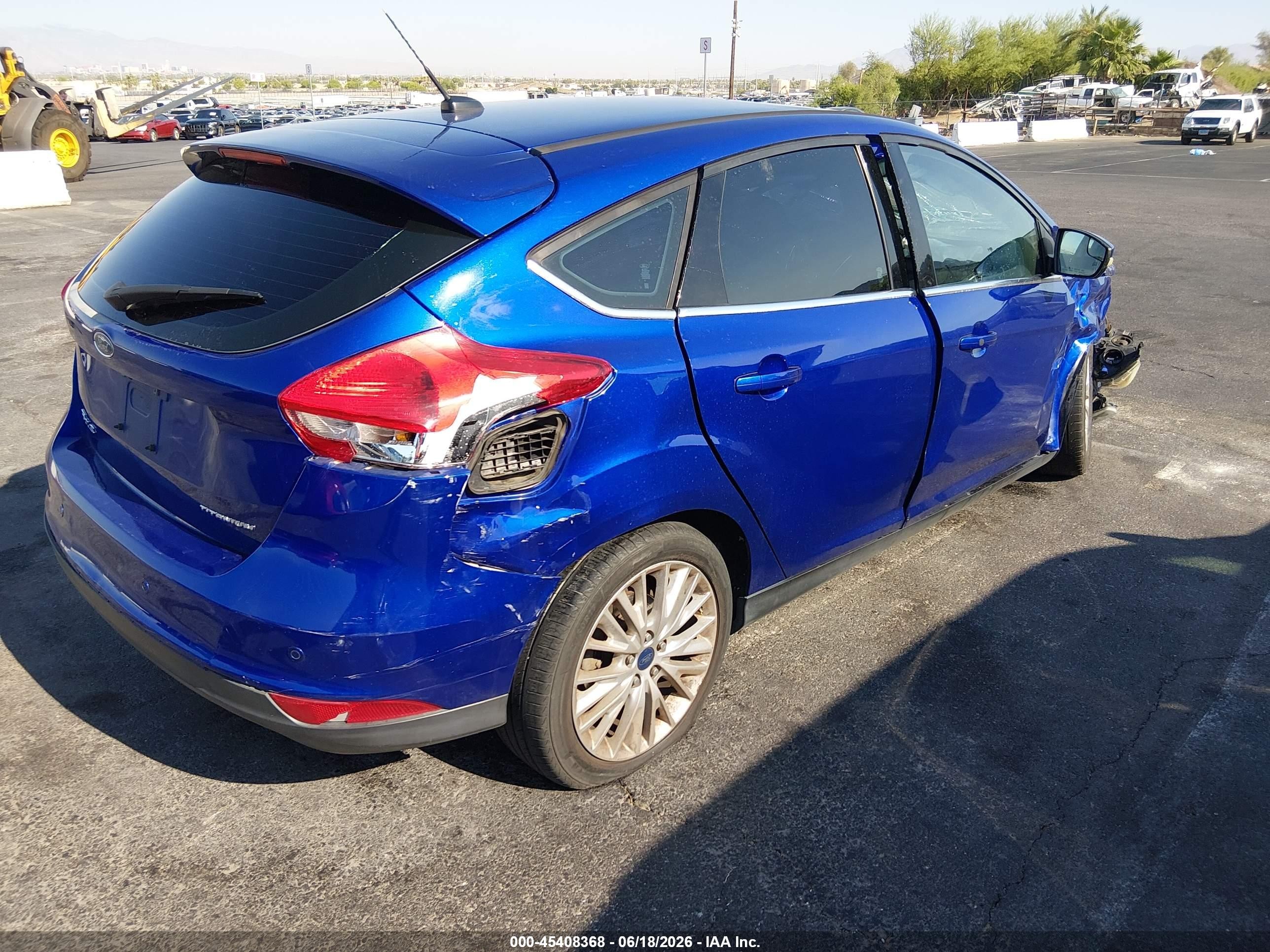 2015 Ford Focus Titanium Blue vin: 1FADP3N29FL341452