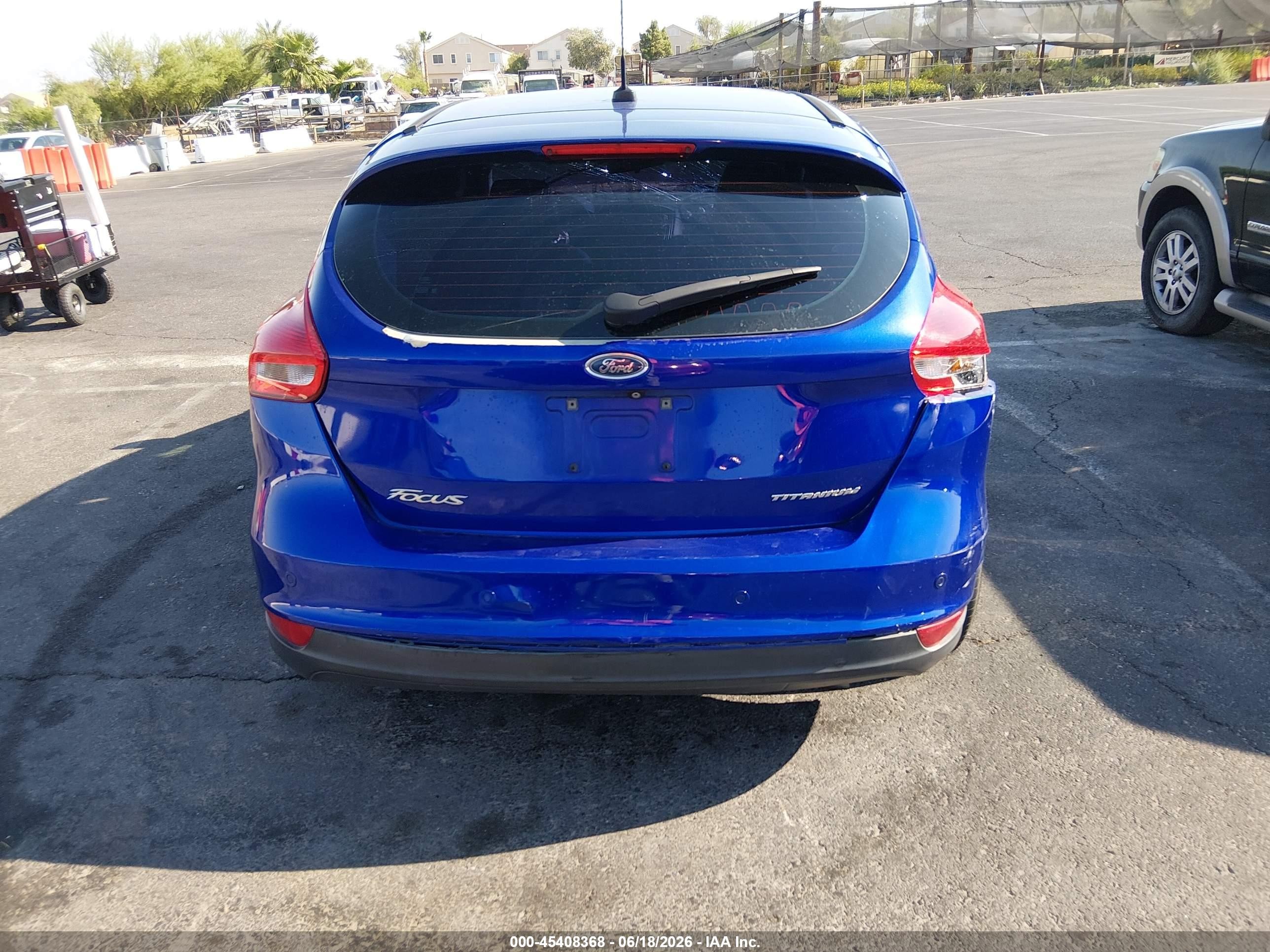 2015 Ford Focus Titanium Blue vin: 1FADP3N29FL341452