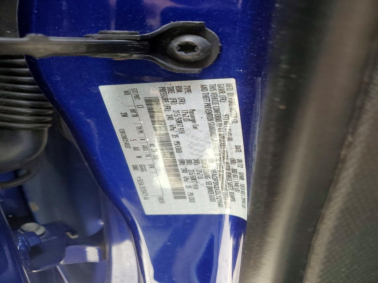 2013 Ford Focus Titanium Blue vin: 1FADP3N2XDL121640
