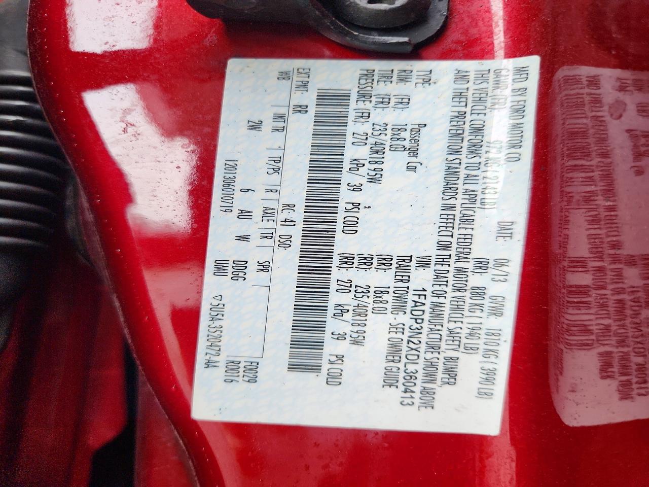 2013 Ford Focus Titanium Red vin: 1FADP3N2XDL360413