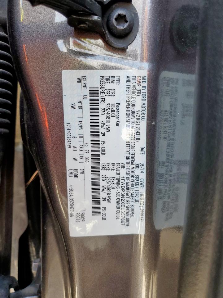 2014 Ford Focus Titanium Gray vin: 1FADP3N2XEL357867