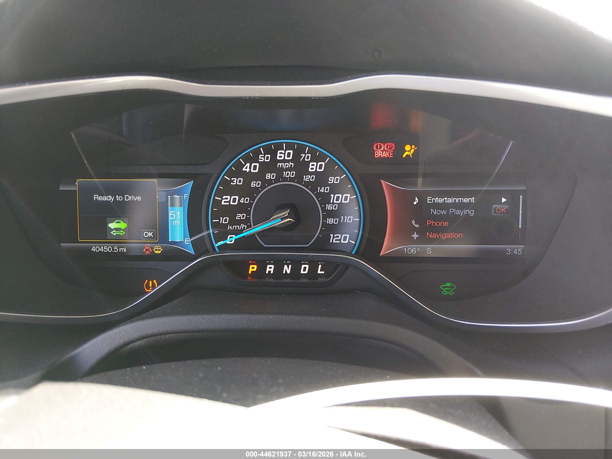 2013 Ford Focus Electric   Light Blue vin: 1FADP3R40DL364403