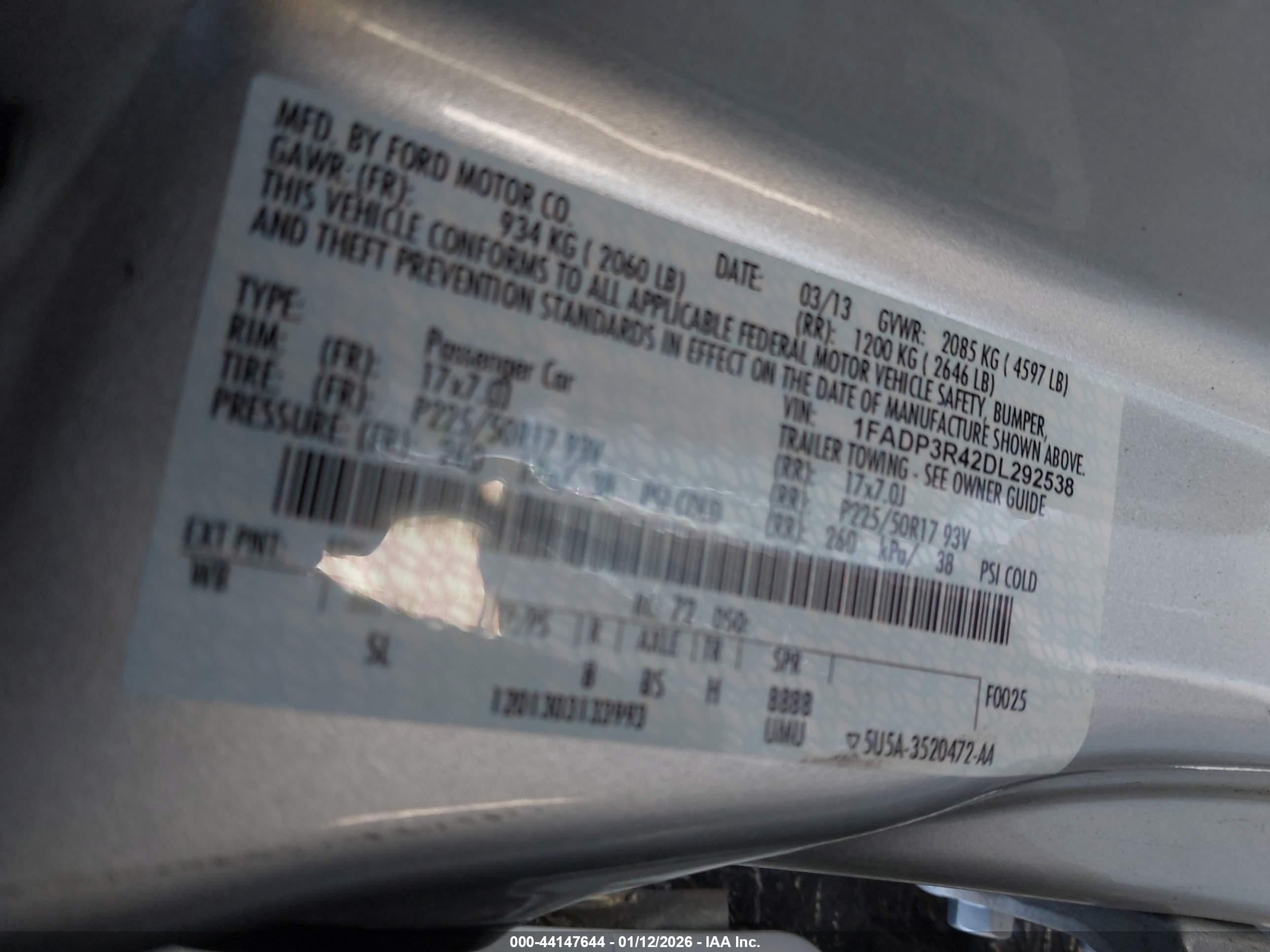 2013 Ford Focus Electric   Gray vin: 1FADP3R42DL292538