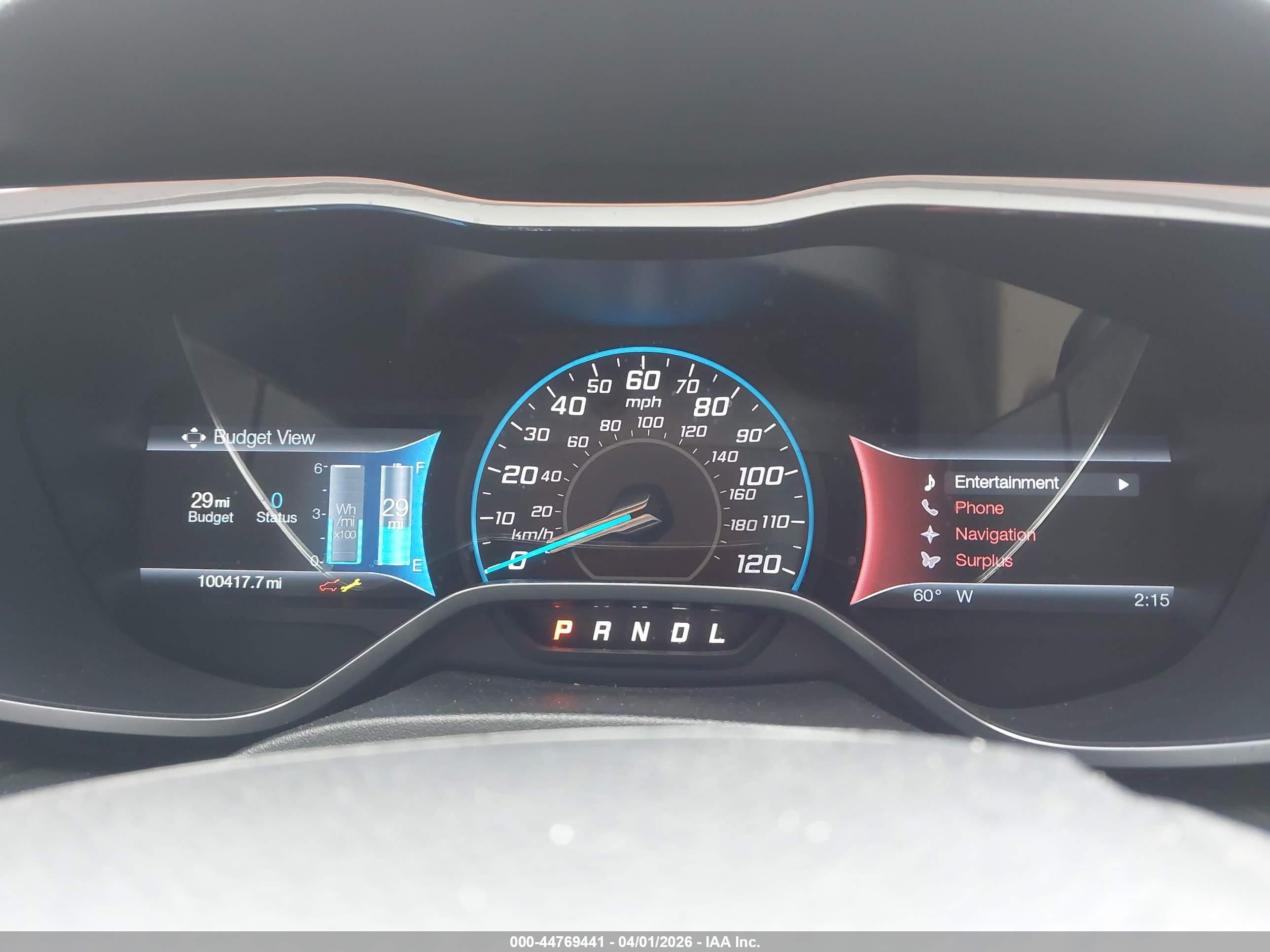 2013 Ford Focus Electric   Blue vin: 1FADP3R48DL360776