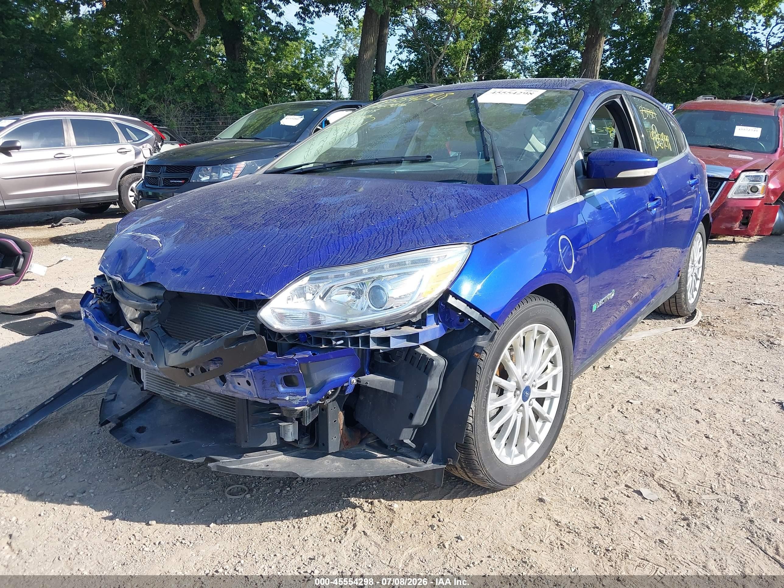 2015 Ford Focus Electric   Blue vin: 1FADP3R49FL231321