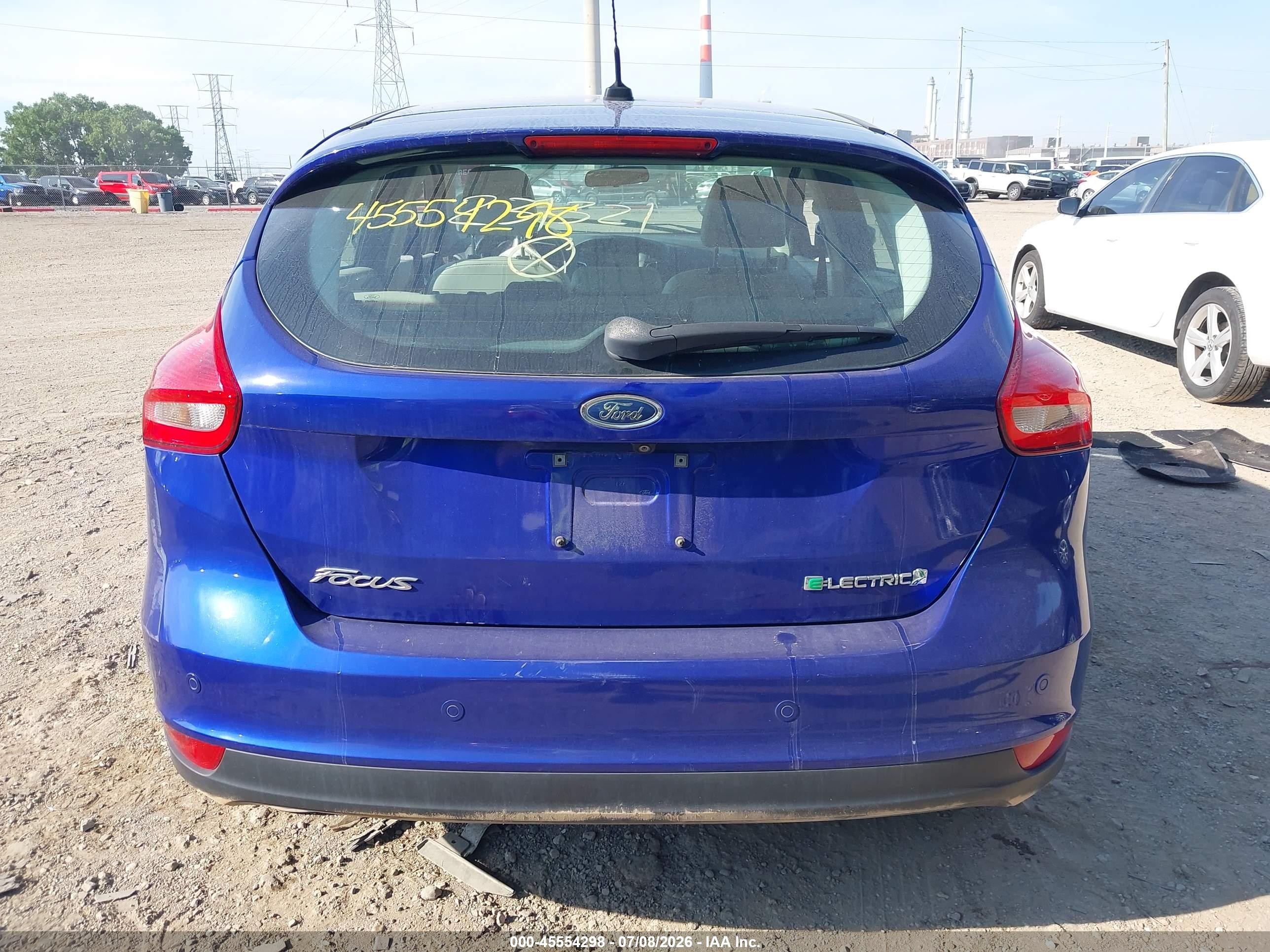 2015 Ford Focus Electric   Blue vin: 1FADP3R49FL231321