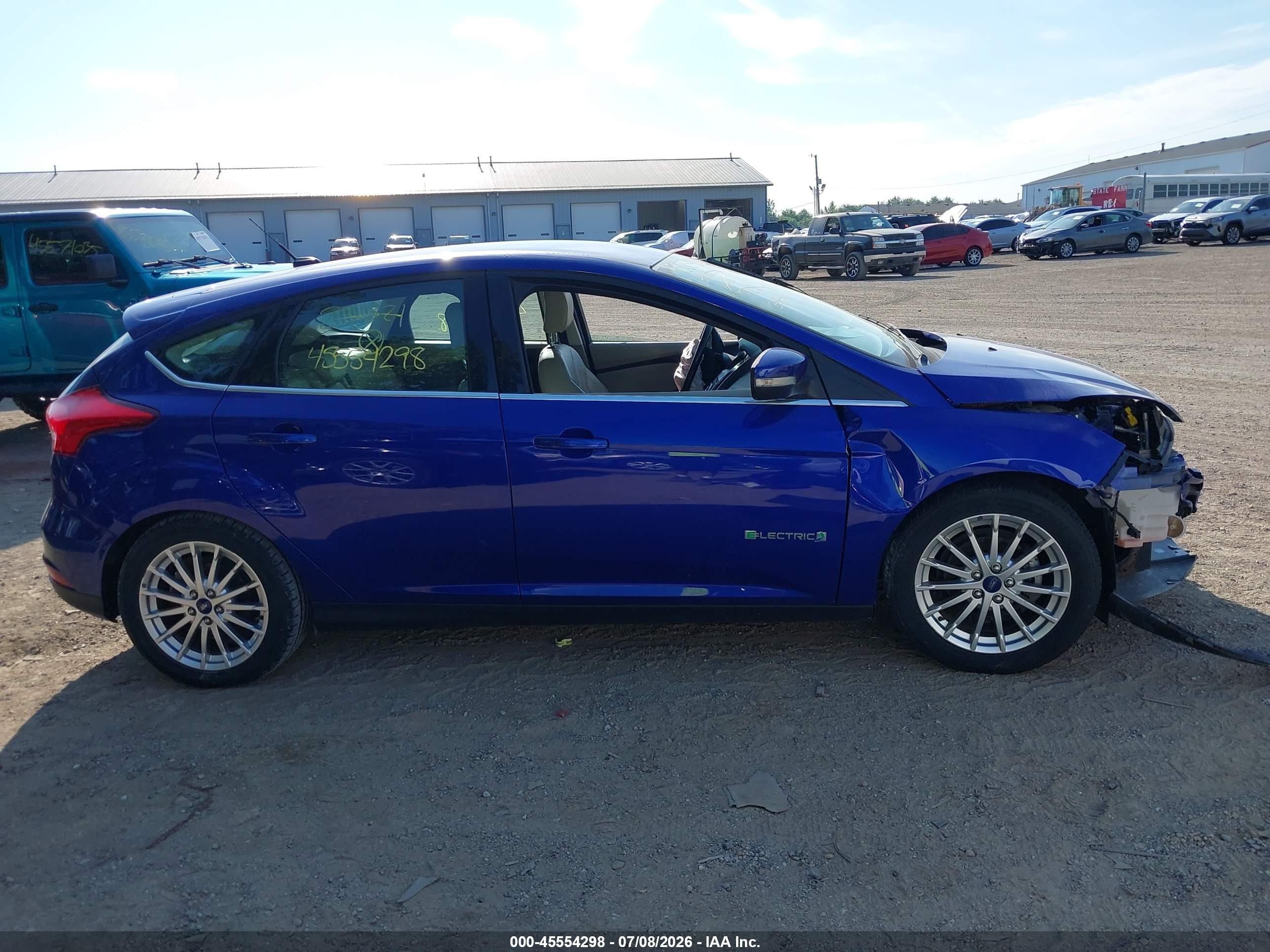 2015 Ford Focus Electric   Blue vin: 1FADP3R49FL231321