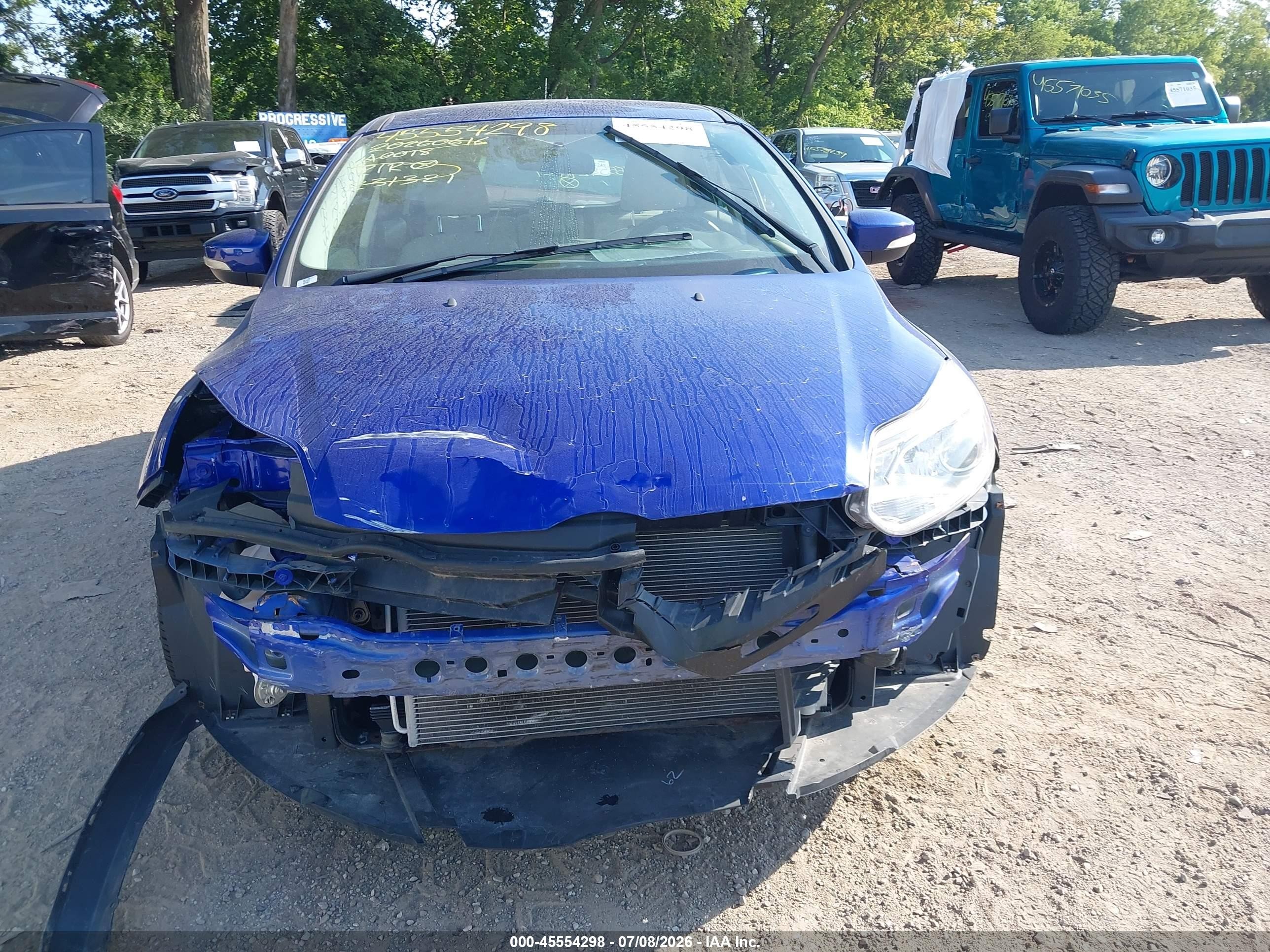 2015 Ford Focus Electric   Blue vin: 1FADP3R49FL231321