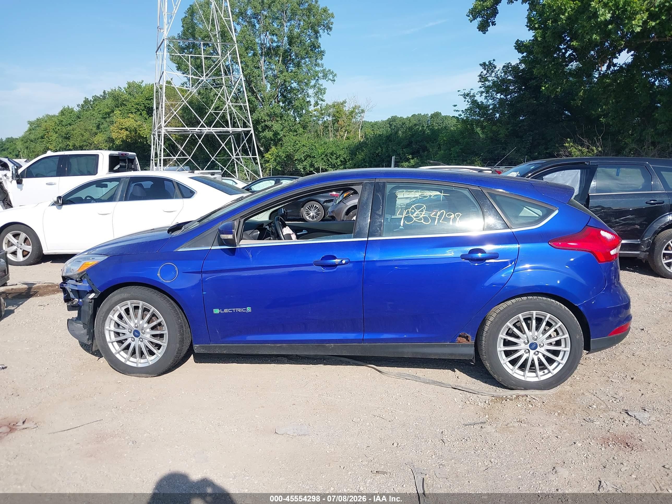 2015 Ford Focus Electric   Blue vin: 1FADP3R49FL231321