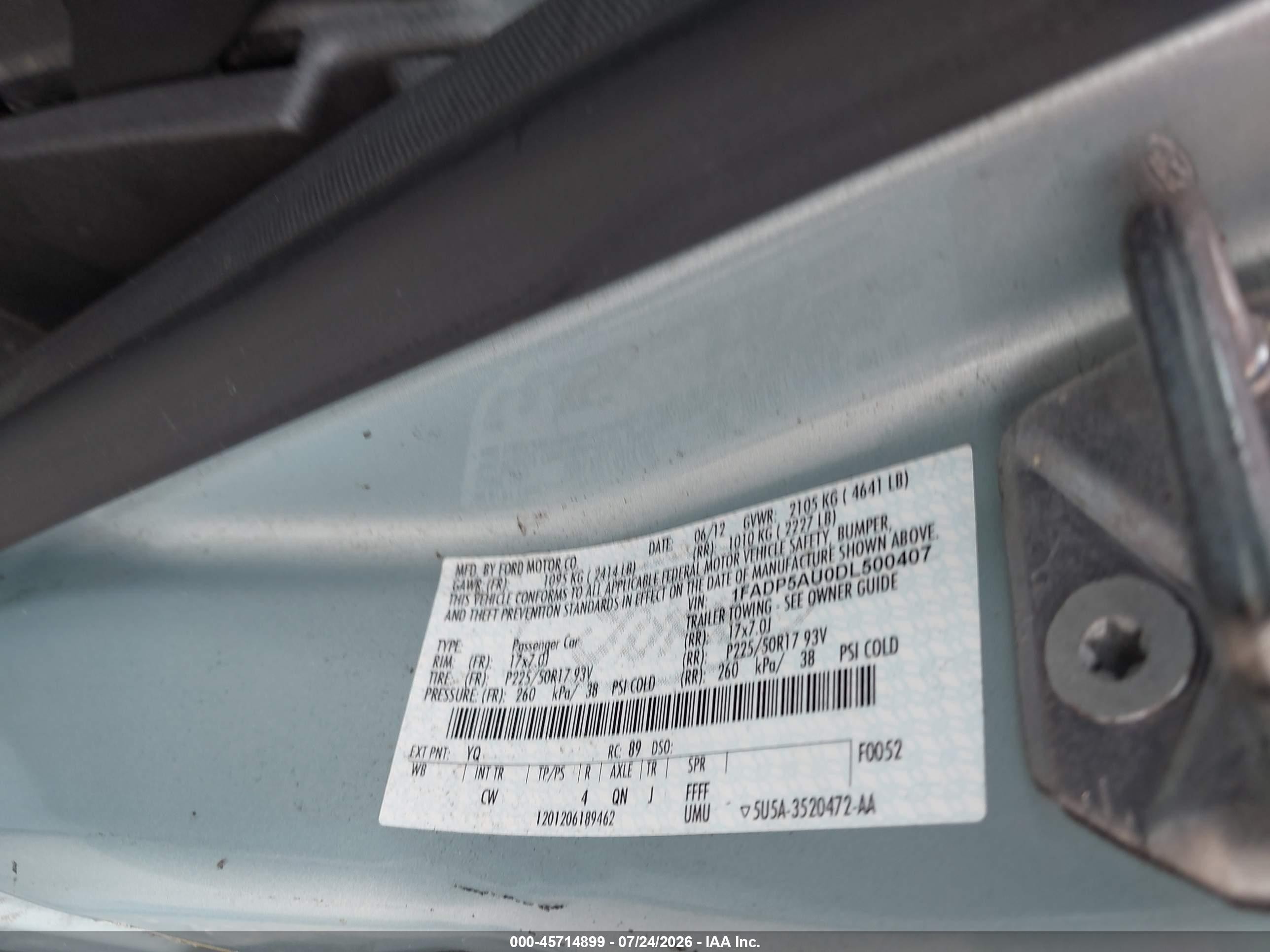 2013 Ford C-max Hybrid Se Синий vin: 1FADP5AU0DL500407