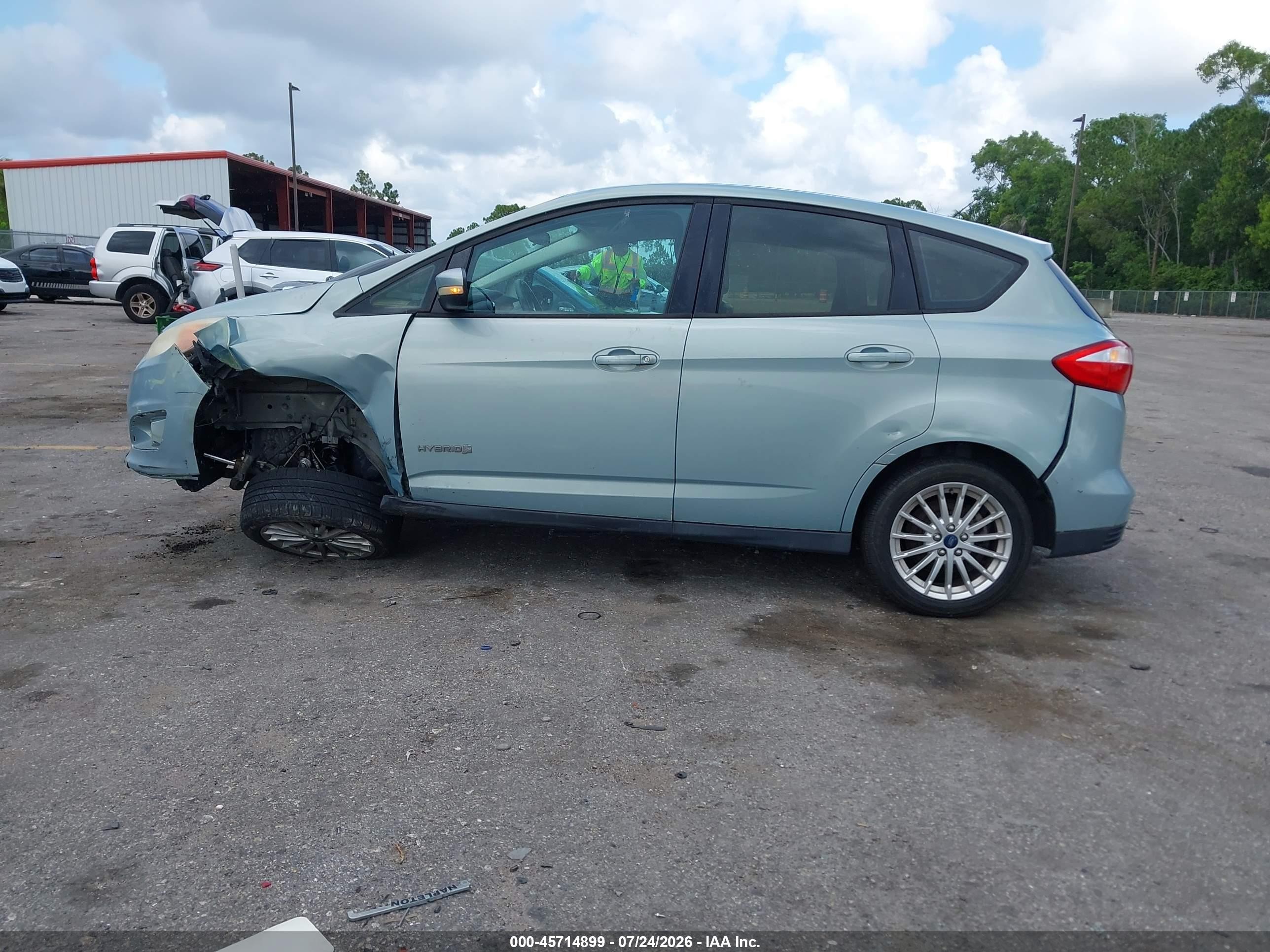 2013 Ford C-max Hybrid Se Синий vin: 1FADP5AU0DL500407