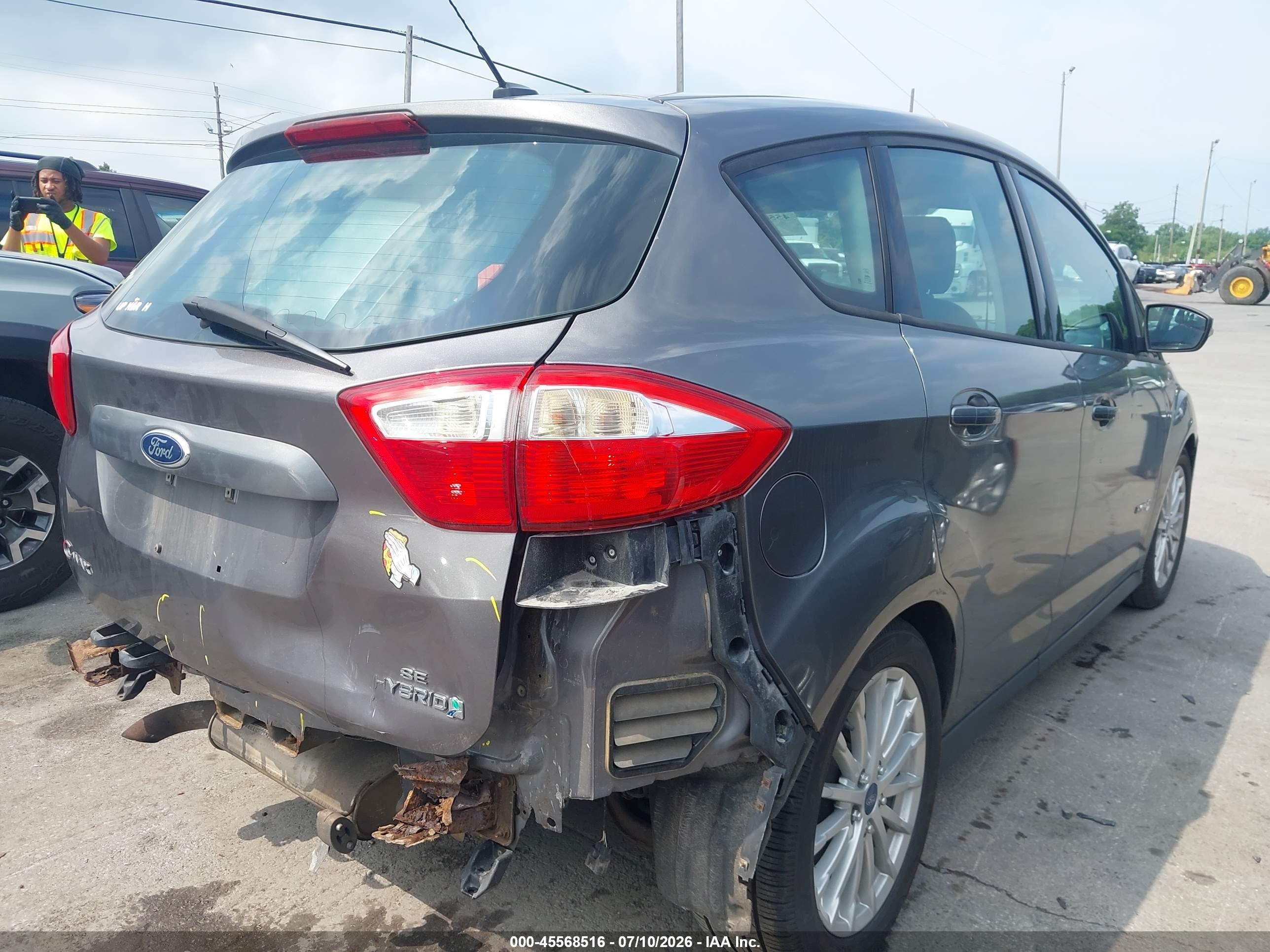 2013 Ford C-max Hybrid Se Gray vin: 1FADP5AU0DL509642