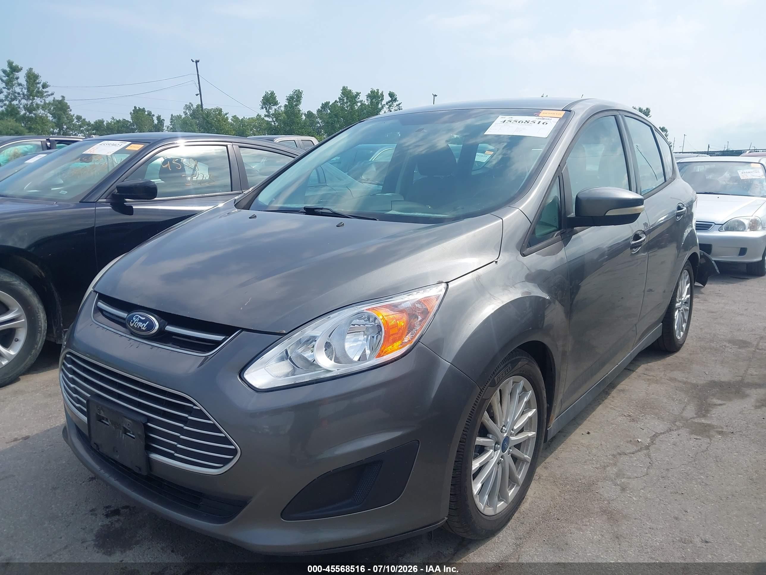 2013 Ford C-max Hybrid Se Gray vin: 1FADP5AU0DL509642
