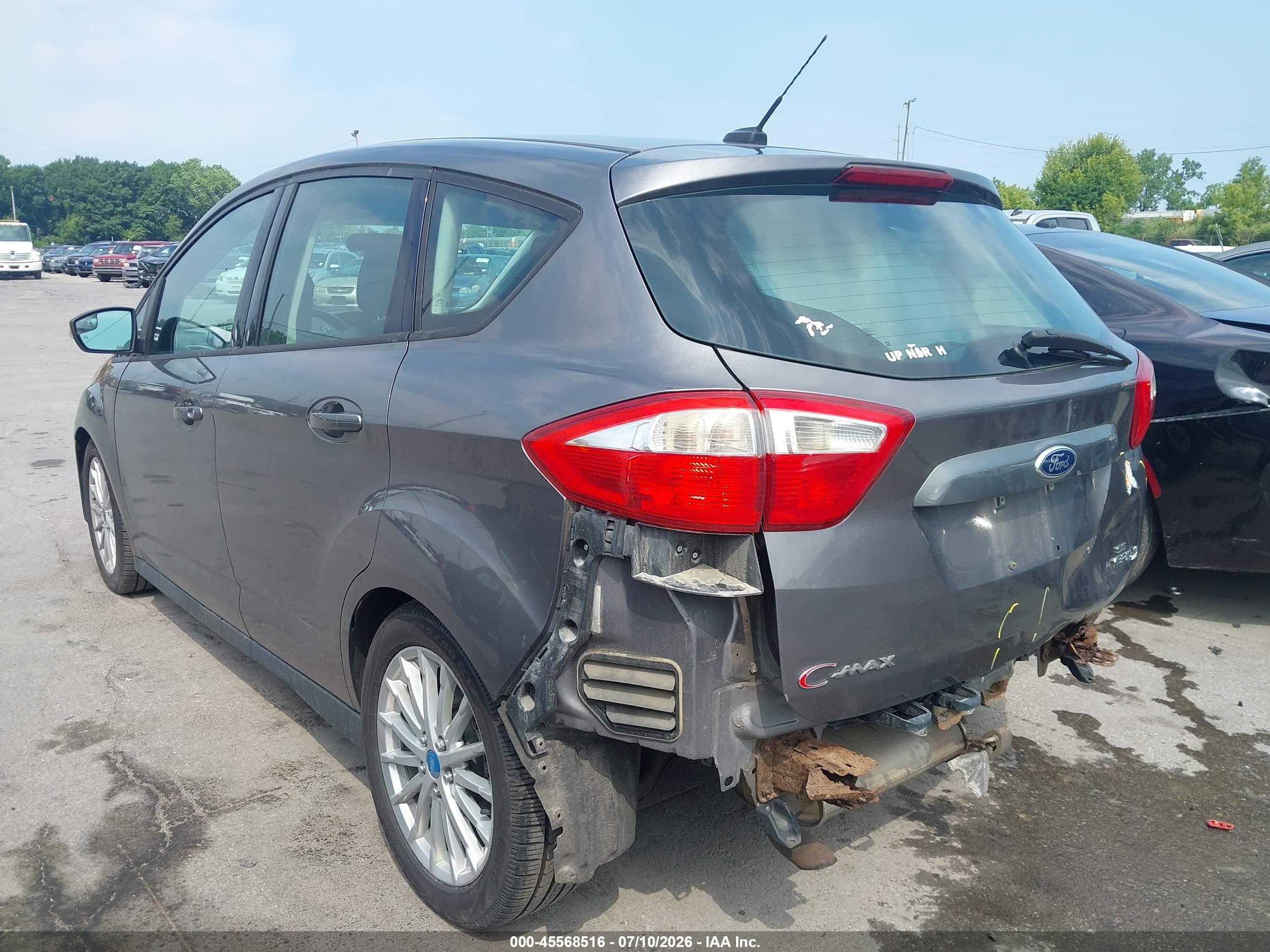 2013 Ford C-max Hybrid Se Gray vin: 1FADP5AU0DL509642