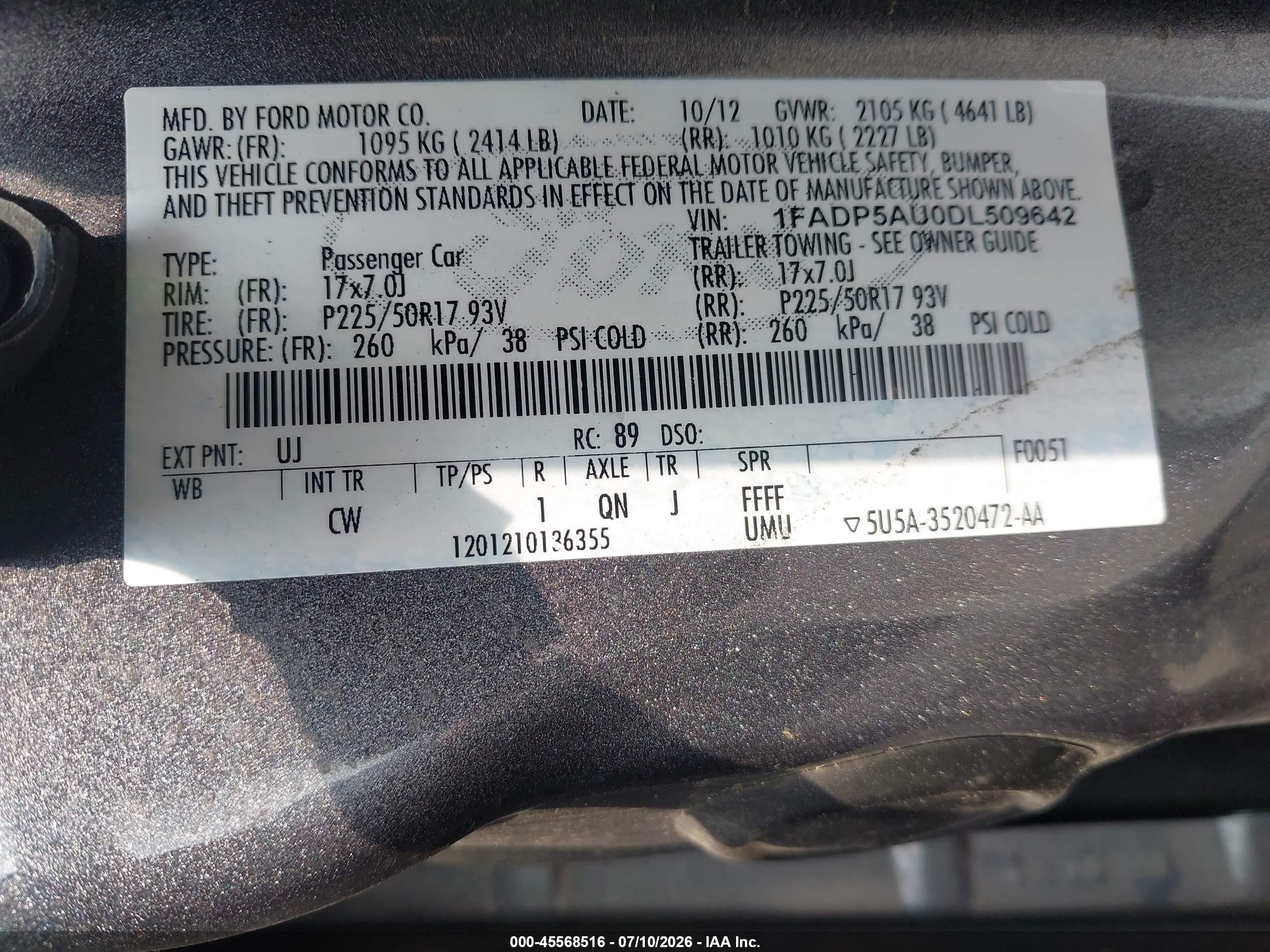 2013 Ford C-max Hybrid Se Gray vin: 1FADP5AU0DL509642