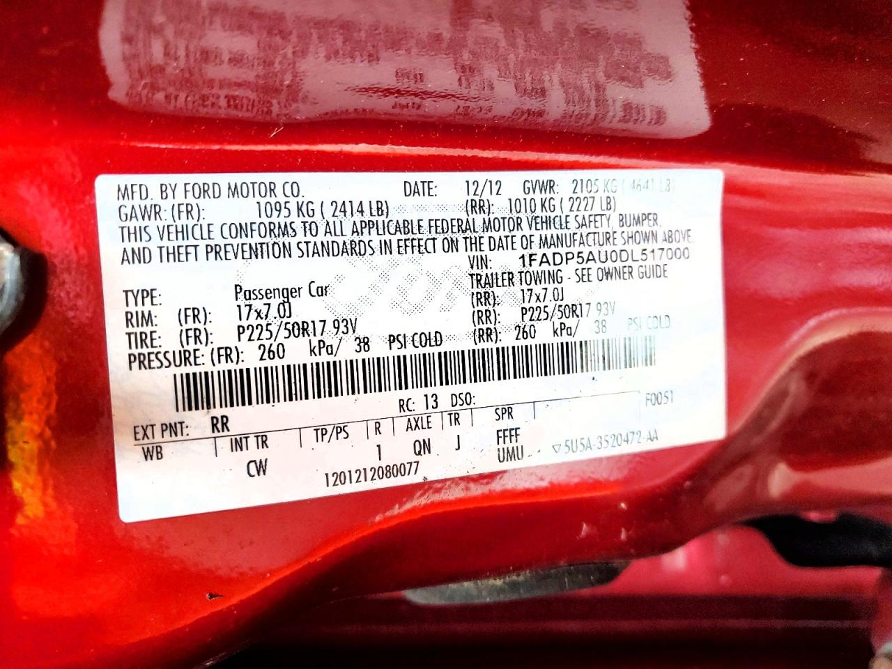 2013 Ford C-max Se Red vin: 1FADP5AU0DL517000