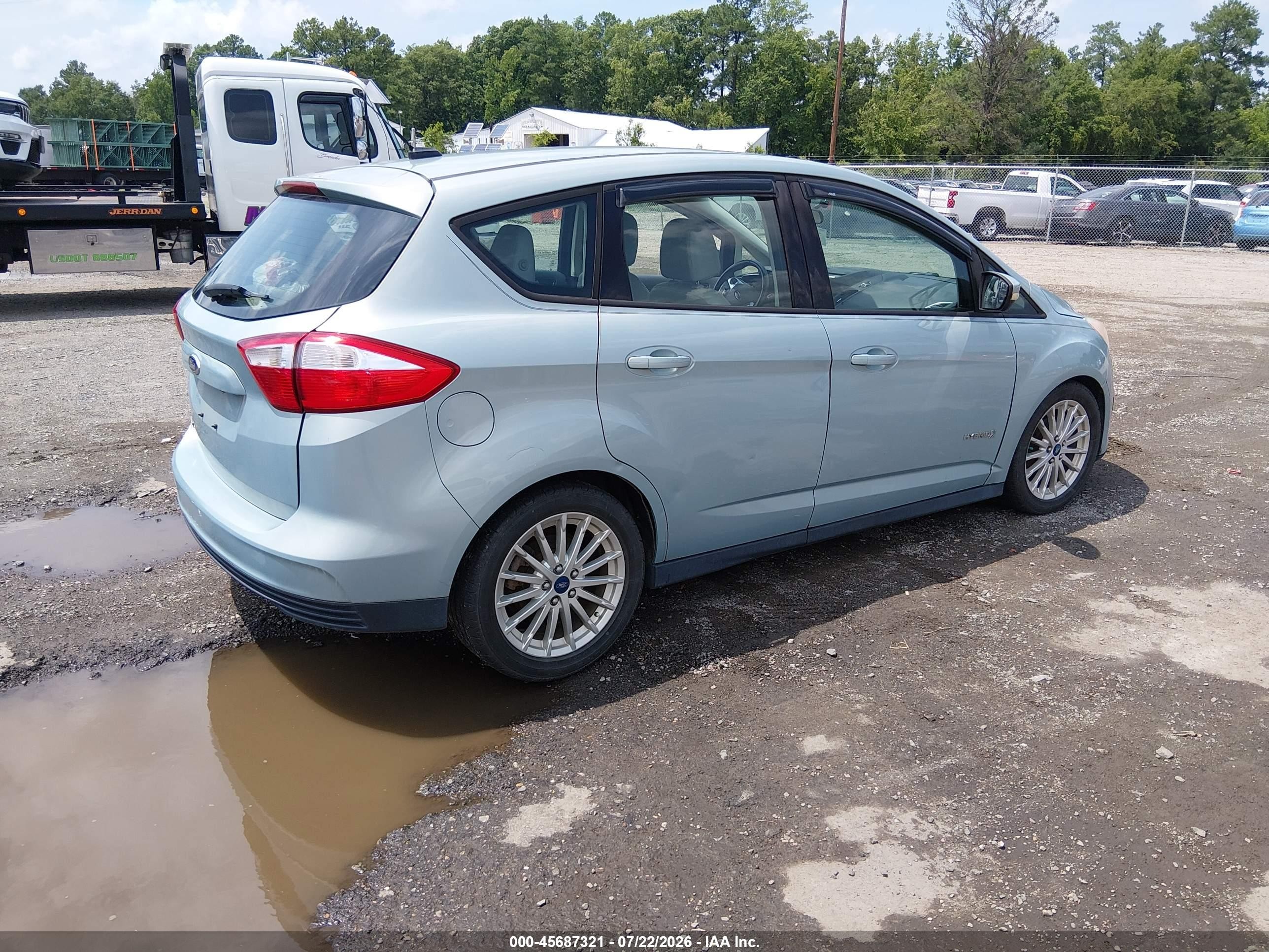 2013 Ford C-max Hybrid Se Light Blue vin: 1FADP5AU0DL520950