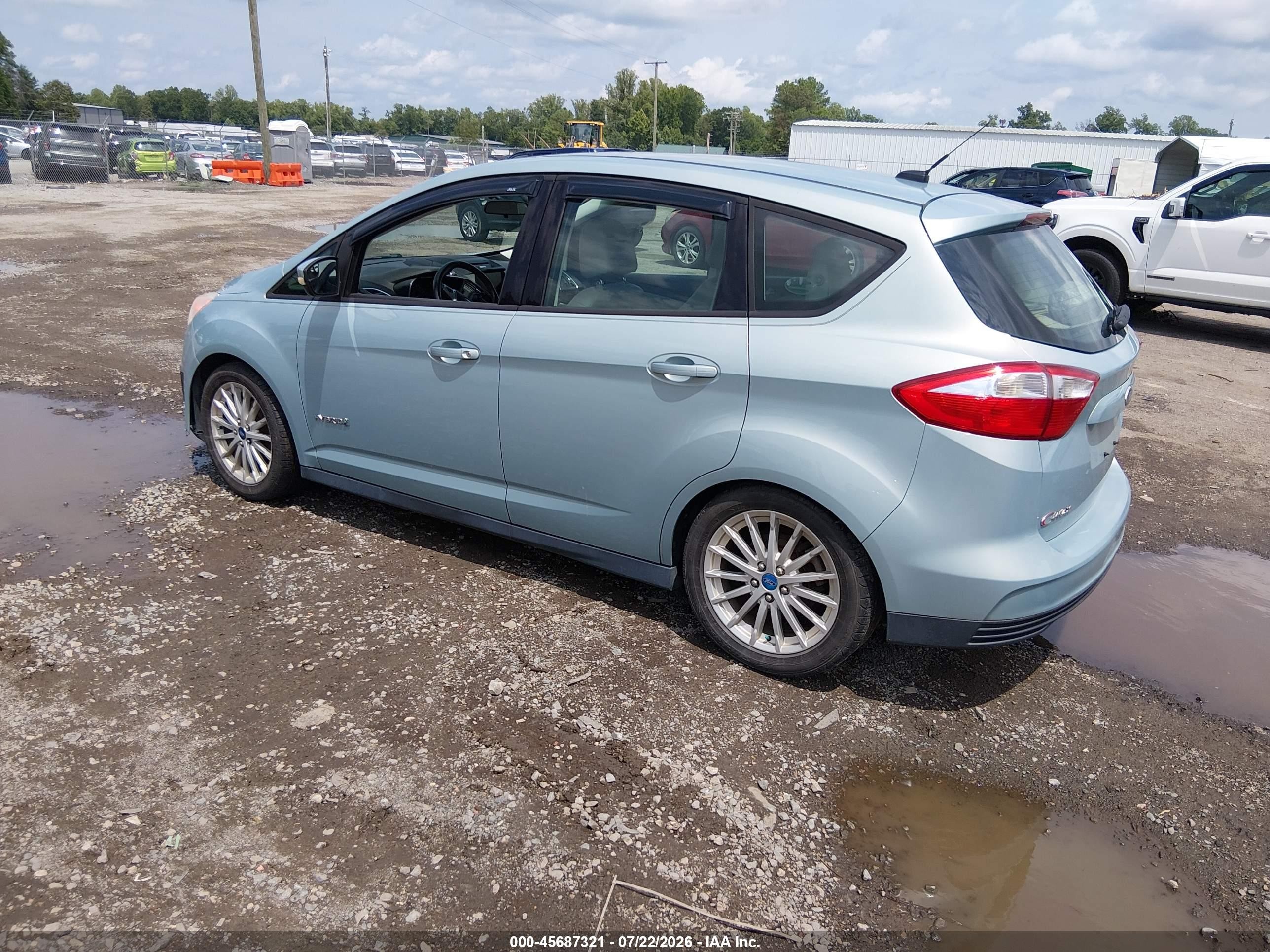 2013 Ford C-max Hybrid Se Light Blue vin: 1FADP5AU0DL520950