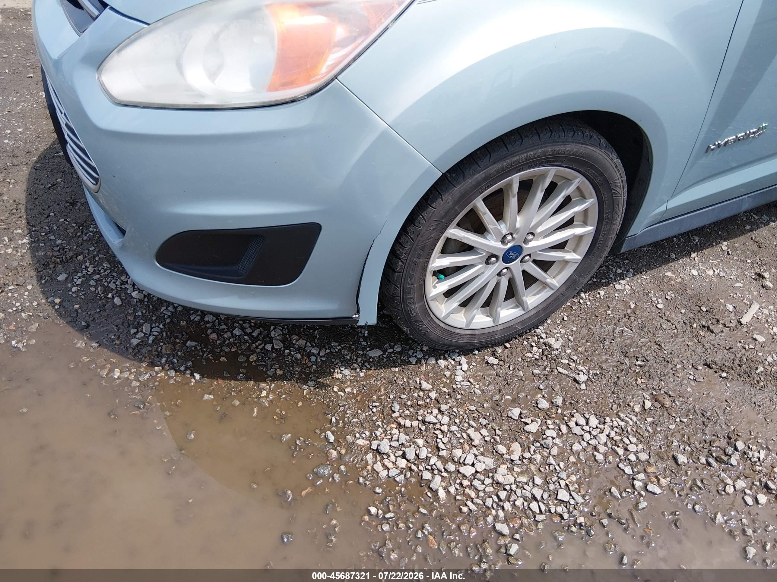 2013 Ford C-max Hybrid Se Light Blue vin: 1FADP5AU0DL520950