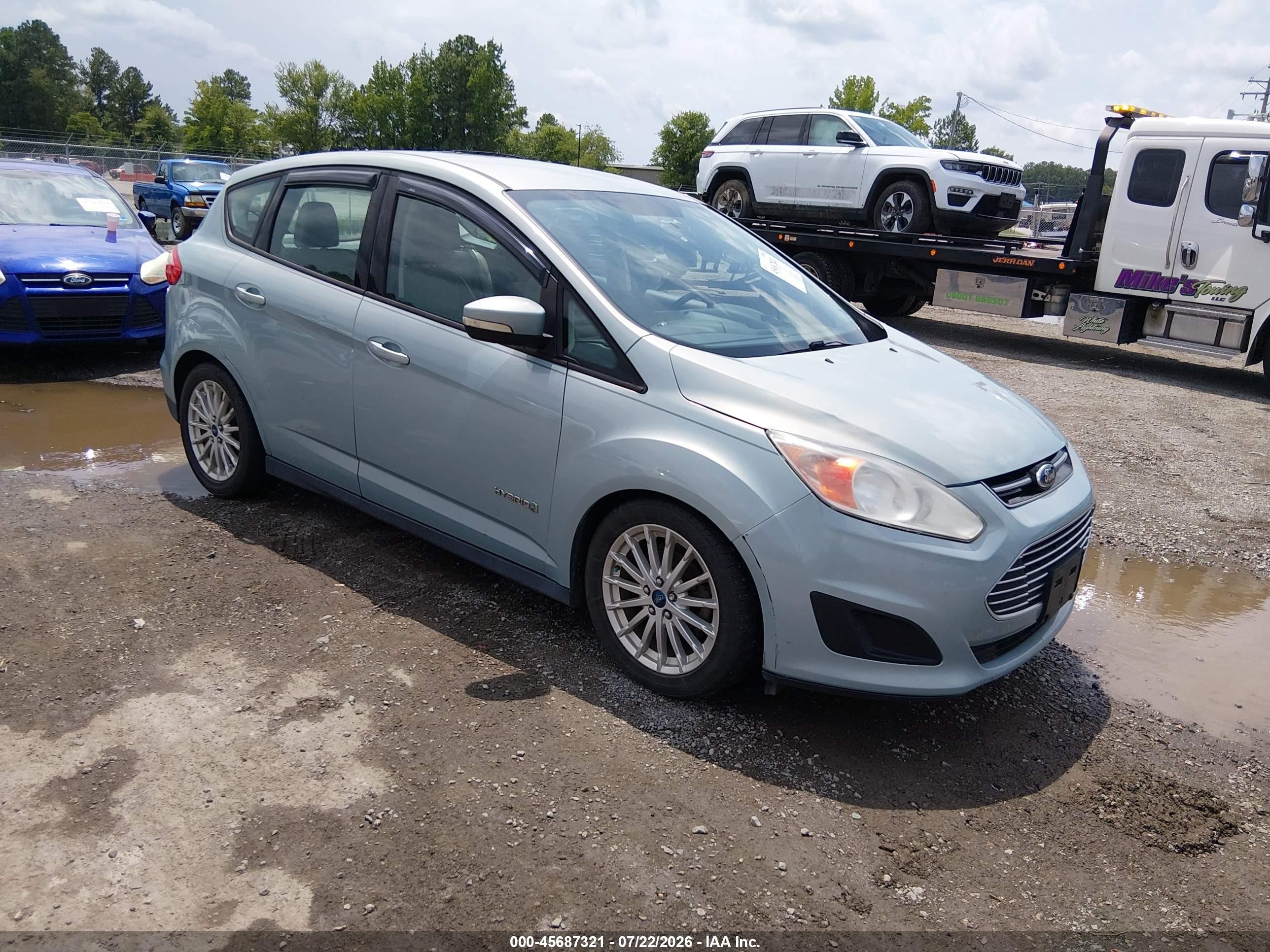 2013 Ford C-max Hybrid Se Light Blue vin: 1FADP5AU0DL520950