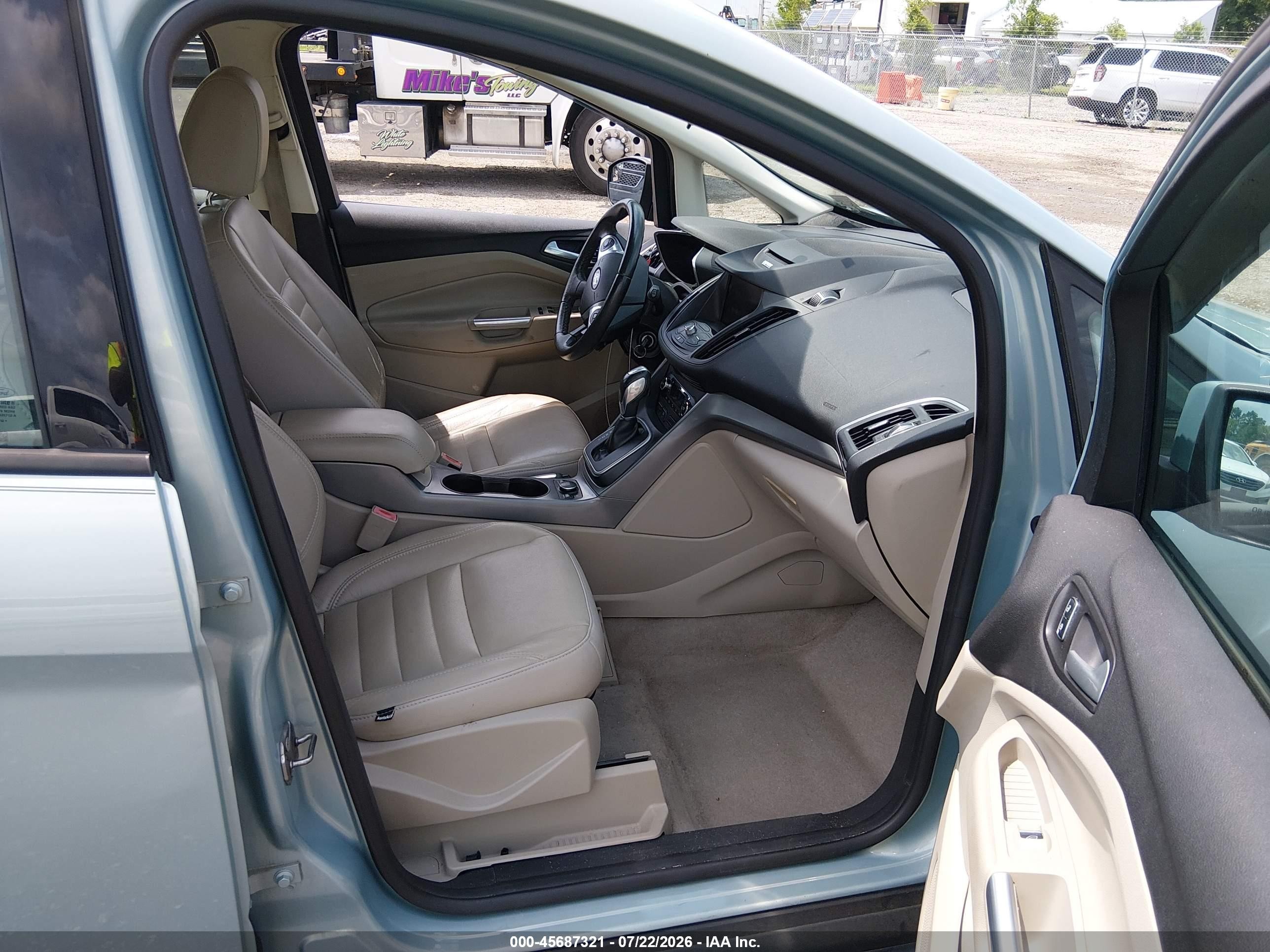 2013 Ford C-max Hybrid Se Light Blue vin: 1FADP5AU0DL520950