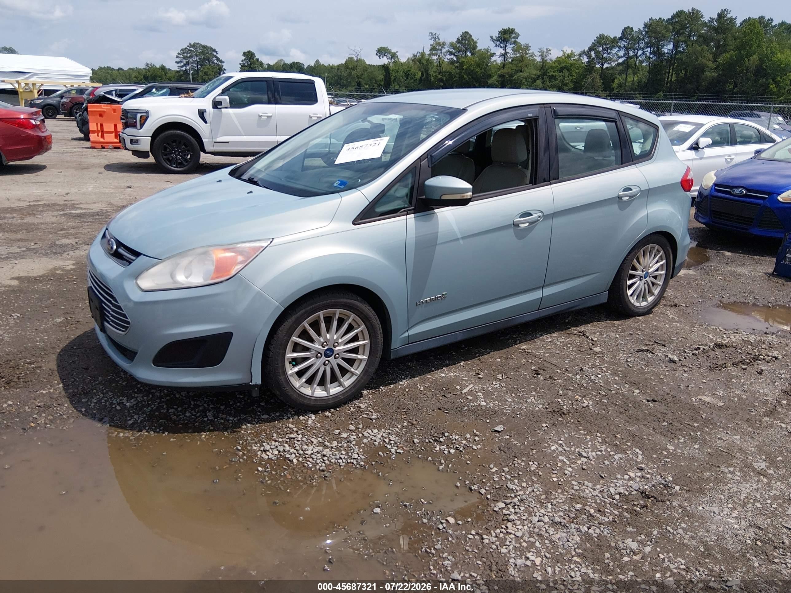 2013 Ford C-max Hybrid Se Light Blue vin: 1FADP5AU0DL520950