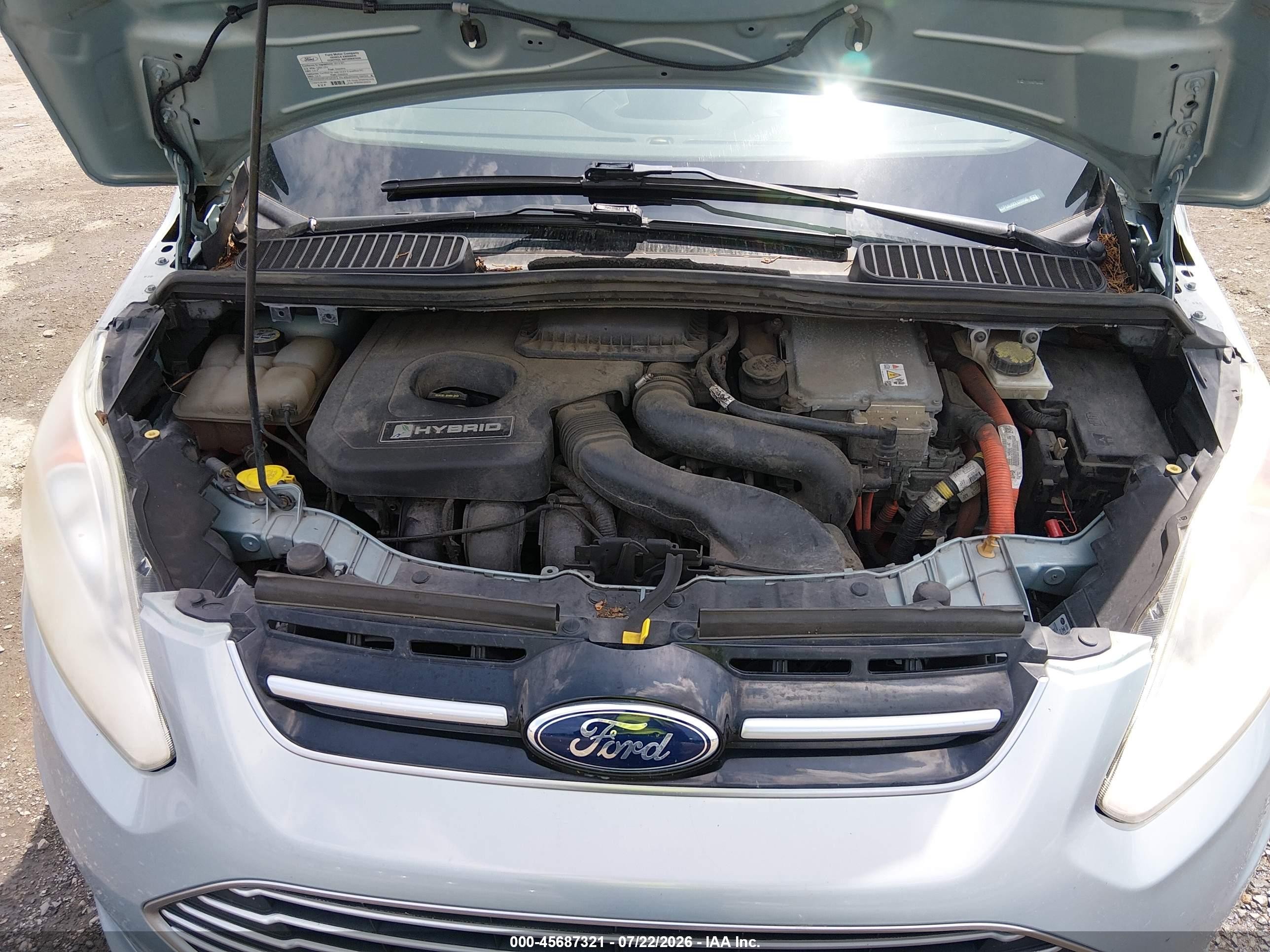 2013 Ford C-max Hybrid Se Light Blue vin: 1FADP5AU0DL520950