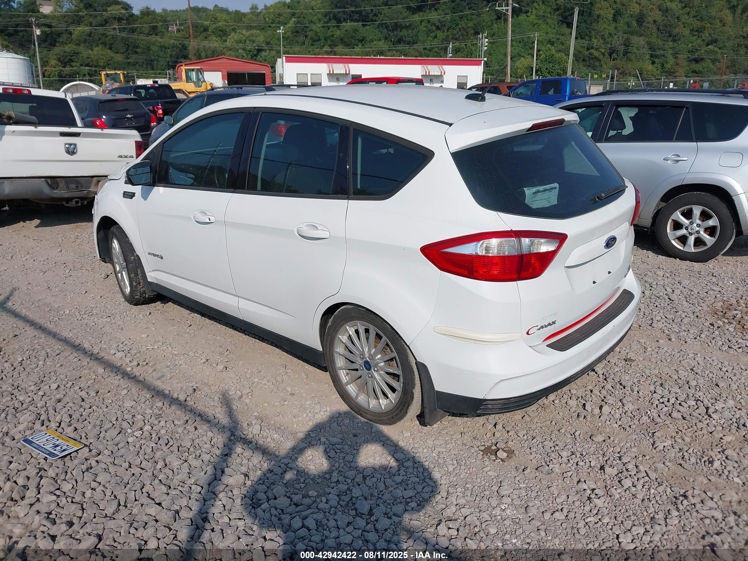 2013 Ford C-max Hybrid Se White vin: 1FADP5AU0DL527753