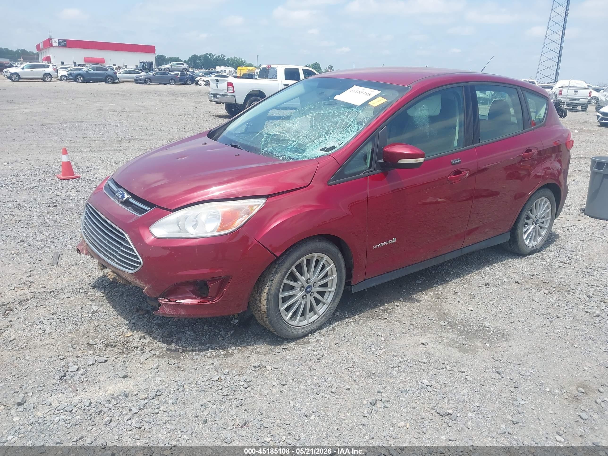 2013 Ford C-max Hybrid Se Красный vin: 1FADP5AU0DL529230